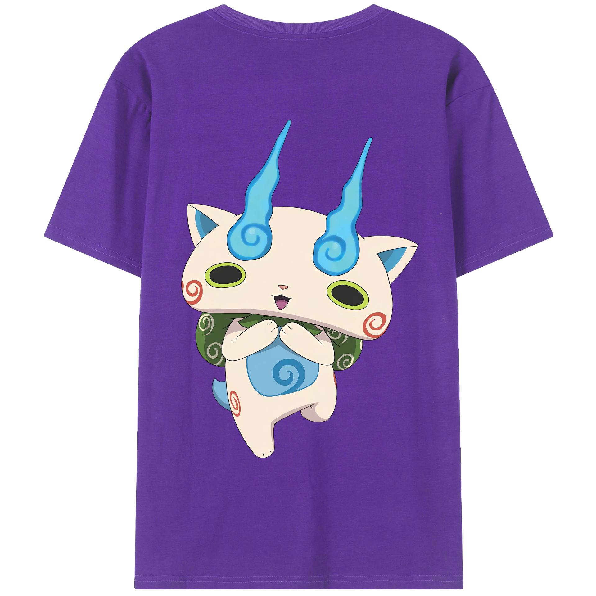 （画像用） 妖怪ウォッチ Yo-kai Watch 綿100％ メンズ半袖Tシャツ（バックプリント） 通気性