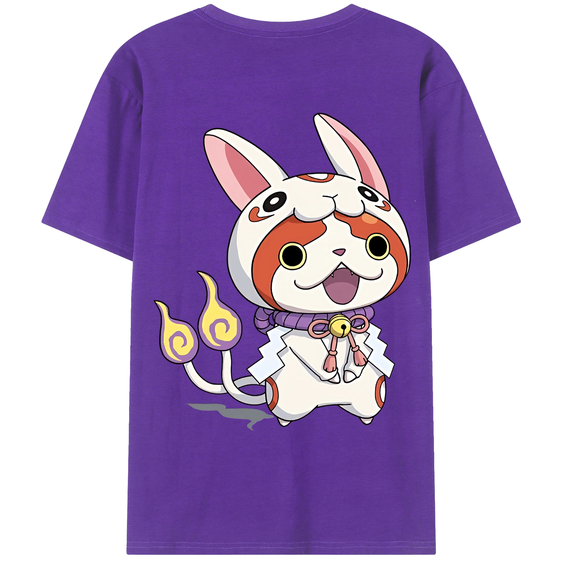 （画像用） 妖怪ウォッチ Yo-kai Watch 綿100％ メンズ半袖Tシャツ（バックプリント） 通気性