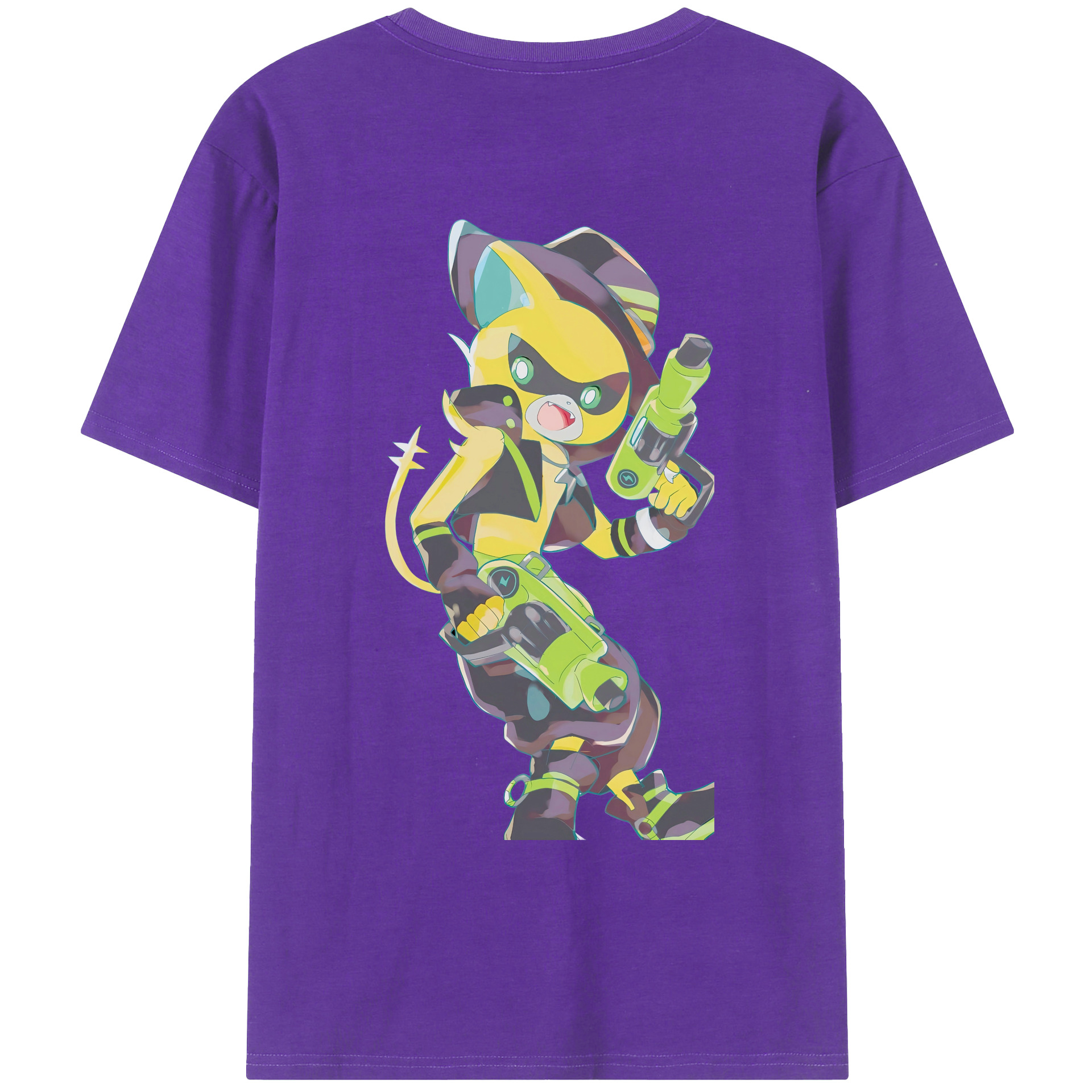 （画像用） 妖怪ウォッチ Yo-kai Watch 綿100％ メンズ半袖Tシャツ（バックプリント） 通気性