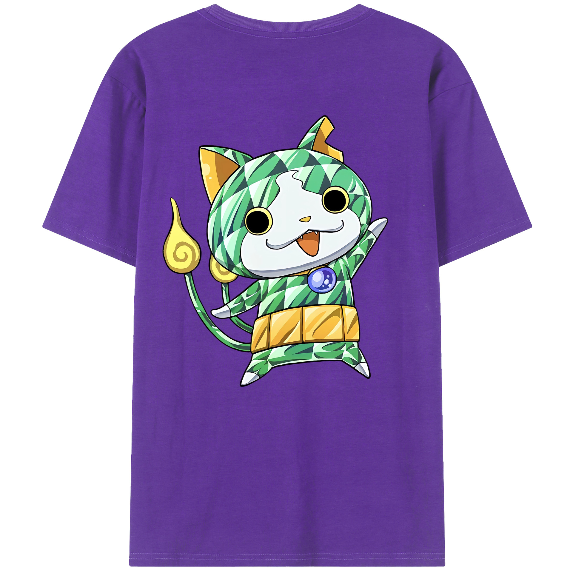 （画像用） 妖怪ウォッチ Yo-kai Watch 綿100％ メンズ半袖Tシャツ（バックプリント） 通気性