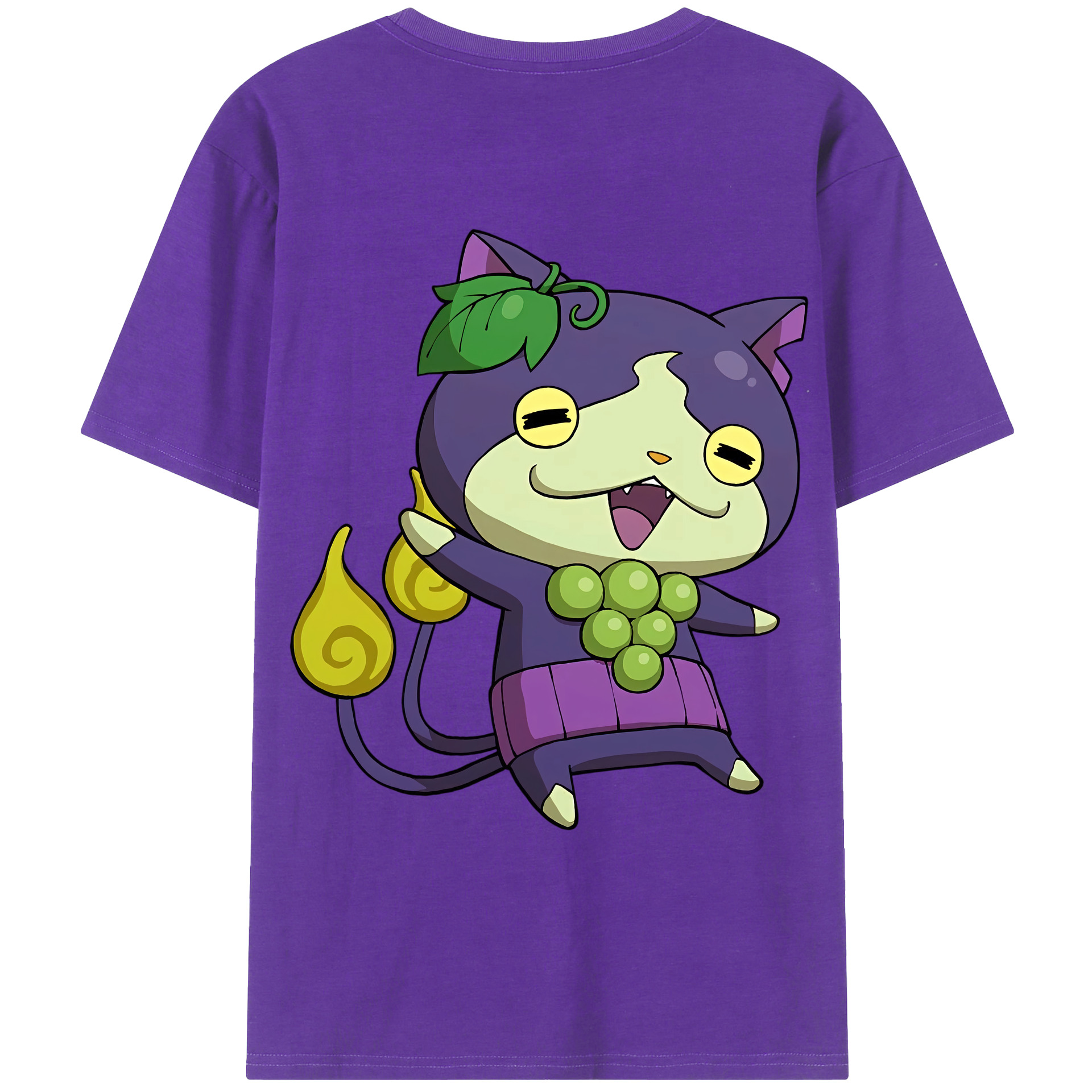 （画像用） 妖怪ウォッチ Yo-kai Watch 綿100％ メンズ半袖Tシャツ（バックプリント） 通気性