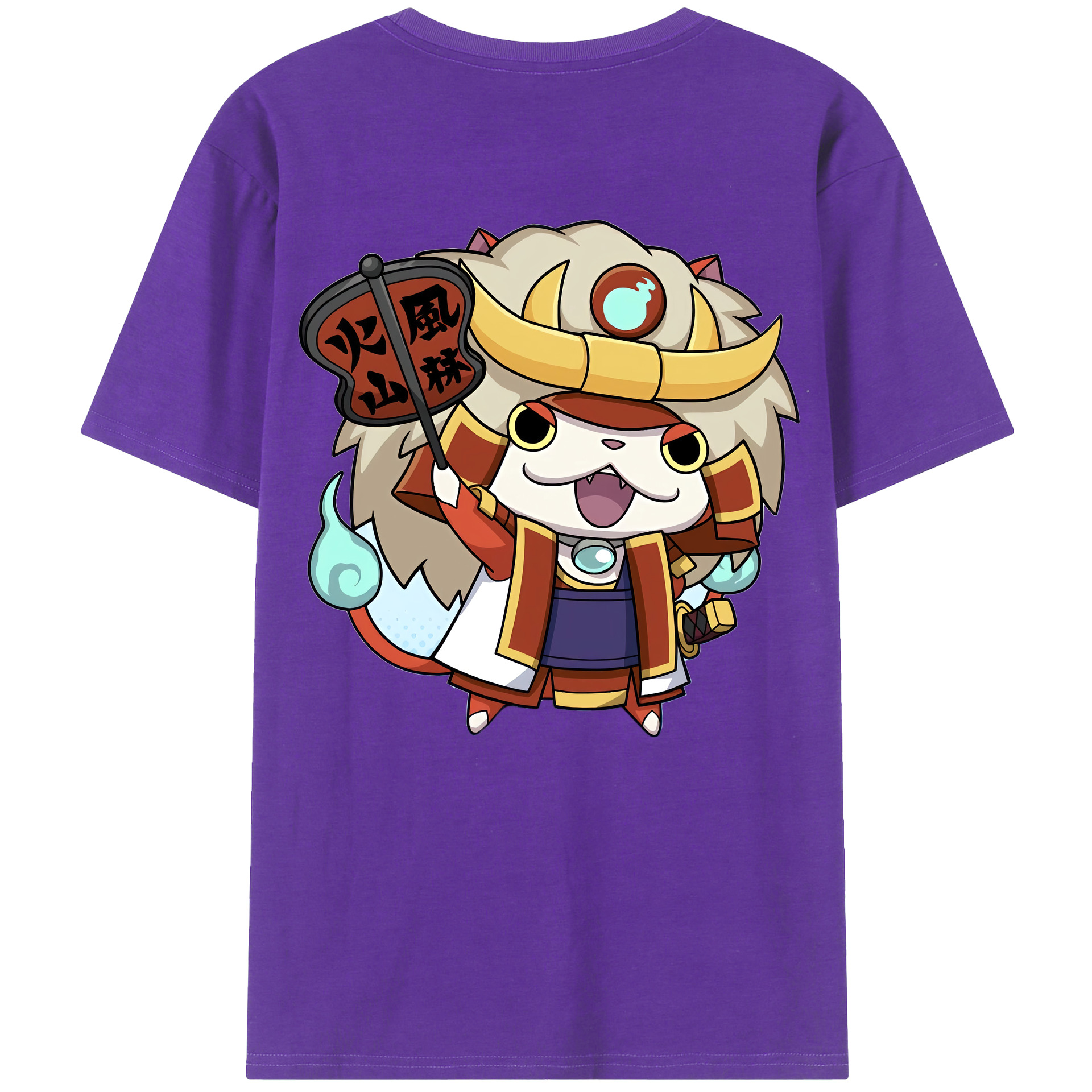 （画像用） 妖怪ウォッチ Yo-kai Watch 綿100％ メンズ半袖Tシャツ（バックプリント） 通気性