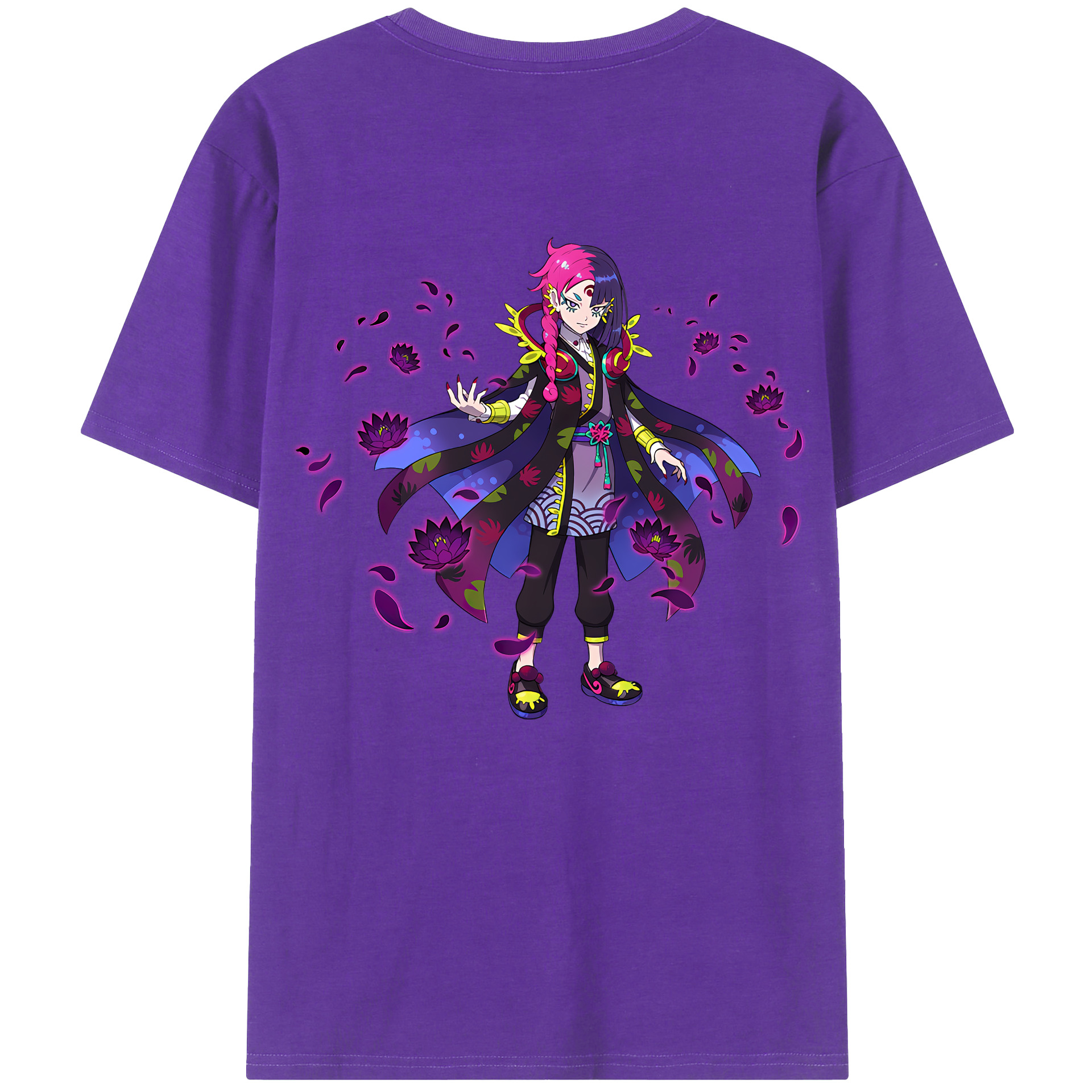 （画像用） 妖怪ウォッチ Yo-kai Watch 綿100％ メンズ半袖Tシャツ（バックプリント） 通気性