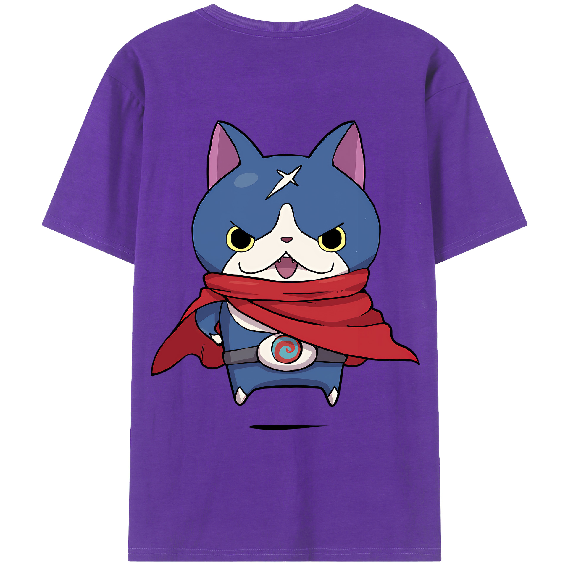 （画像用） 妖怪ウォッチ Yo-kai Watch 綿100％ メンズ半袖Tシャツ（バックプリント） 通気性