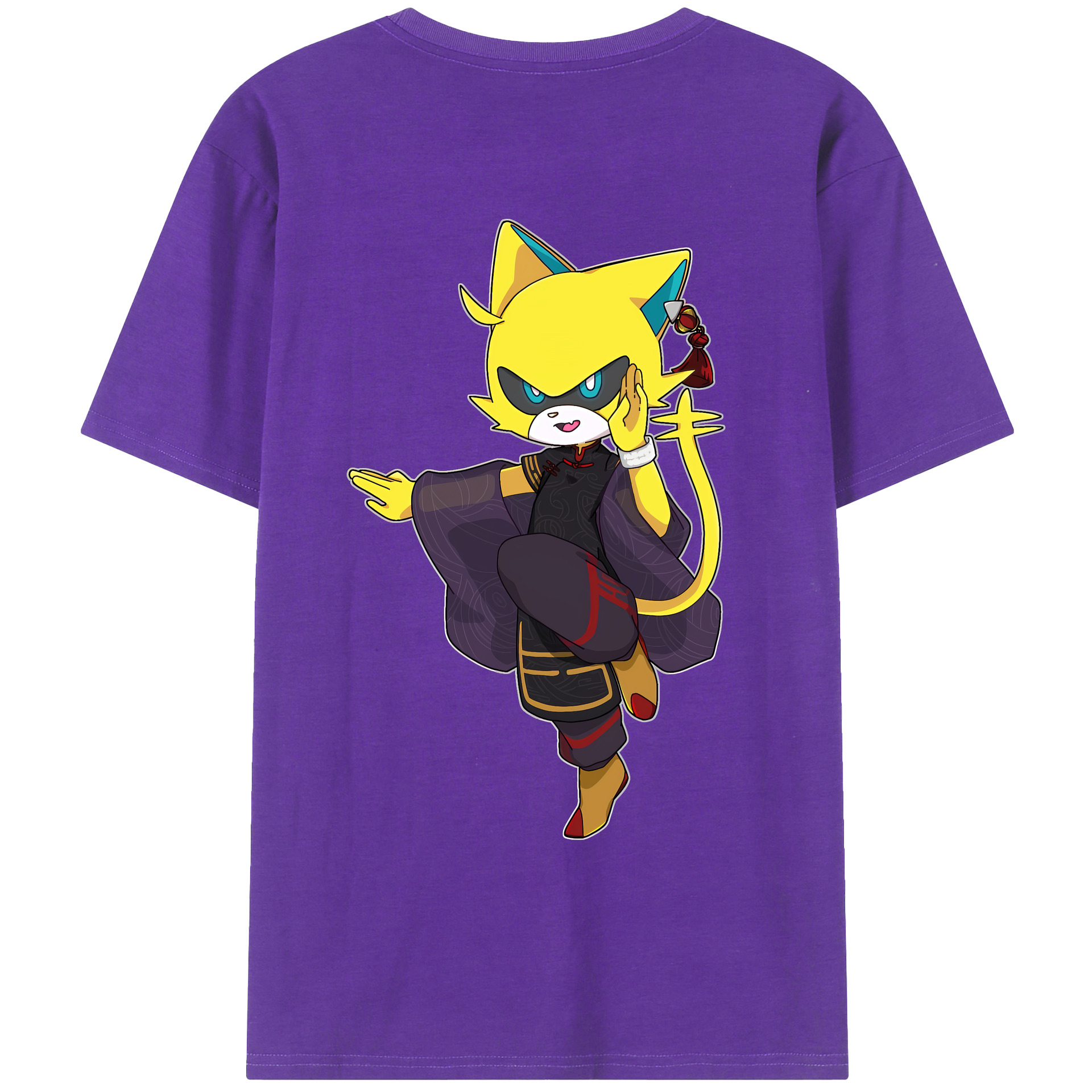 （画像用） 妖怪ウォッチ Yo-kai Watch 綿100％ メンズ半袖Tシャツ（バックプリント） 通気性