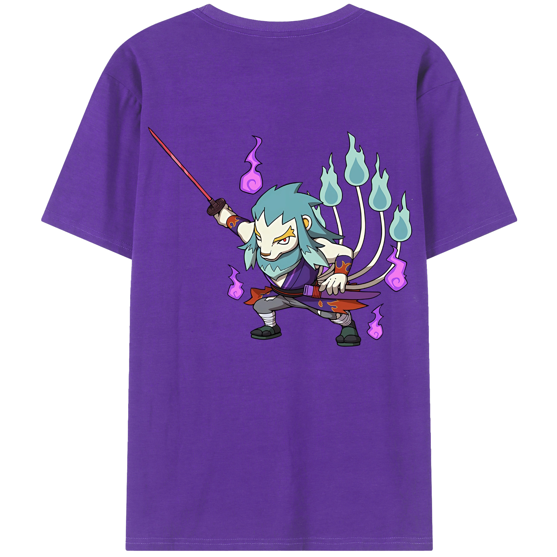 （画像用） 妖怪ウォッチ Yo-kai Watch 綿100％ メンズ半袖Tシャツ（バックプリント） 通気性