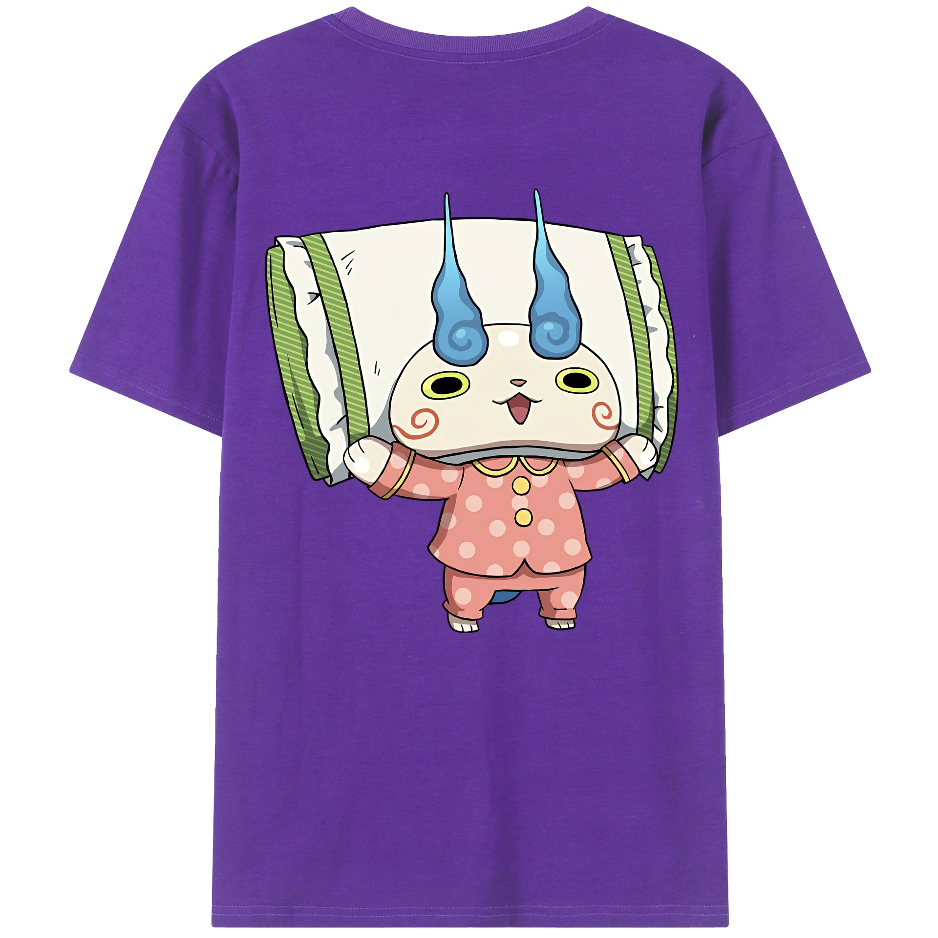 （画像用） 妖怪ウォッチ Yo-kai Watch 綿100％ メンズ半袖Tシャツ（バックプリント） 通気性