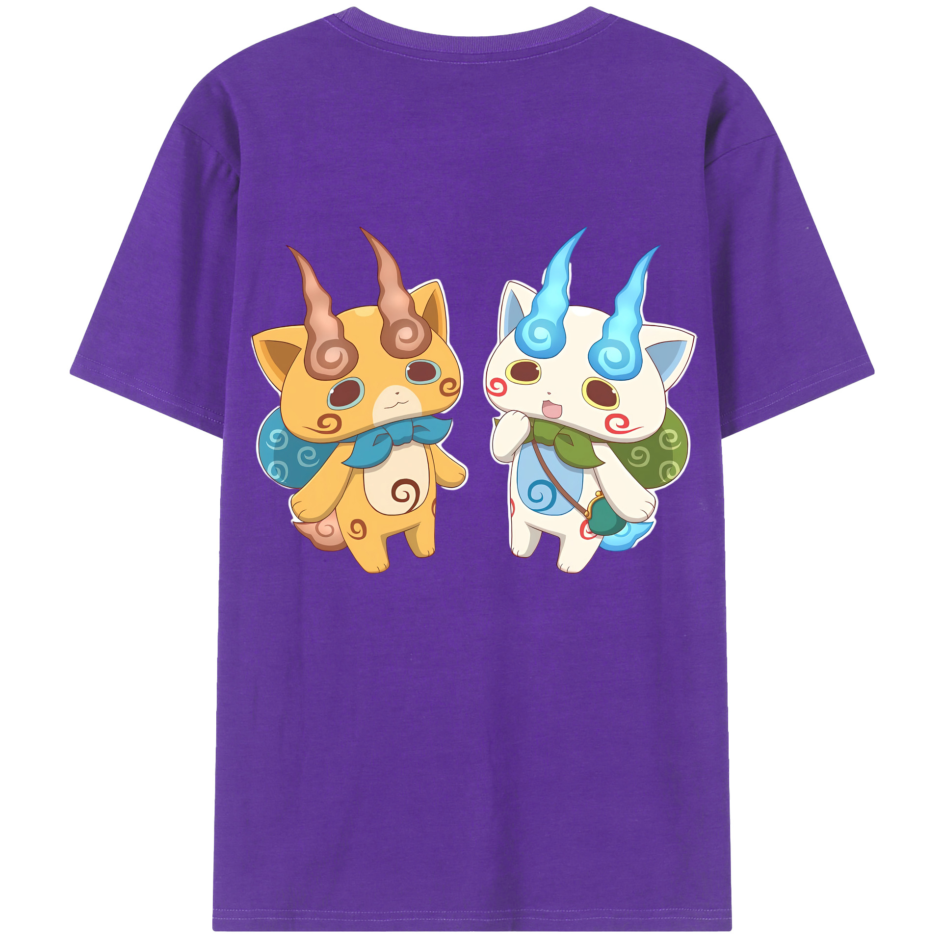 （画像用） 妖怪ウォッチ Yo-kai Watch 綿100％ メンズ半袖Tシャツ（バックプリント） 通気性