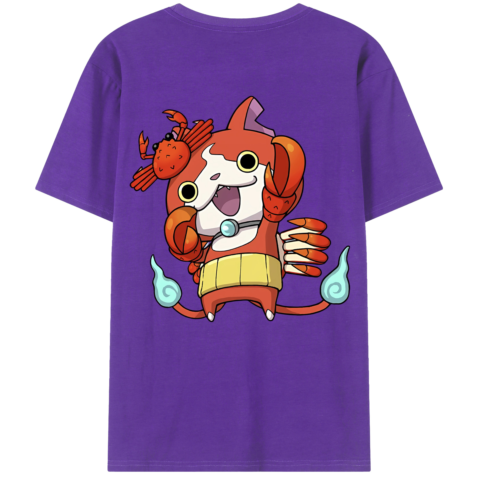 （画像用） 妖怪ウォッチ Yo-kai Watch 綿100％ メンズ半袖Tシャツ（バックプリント） 通気性
