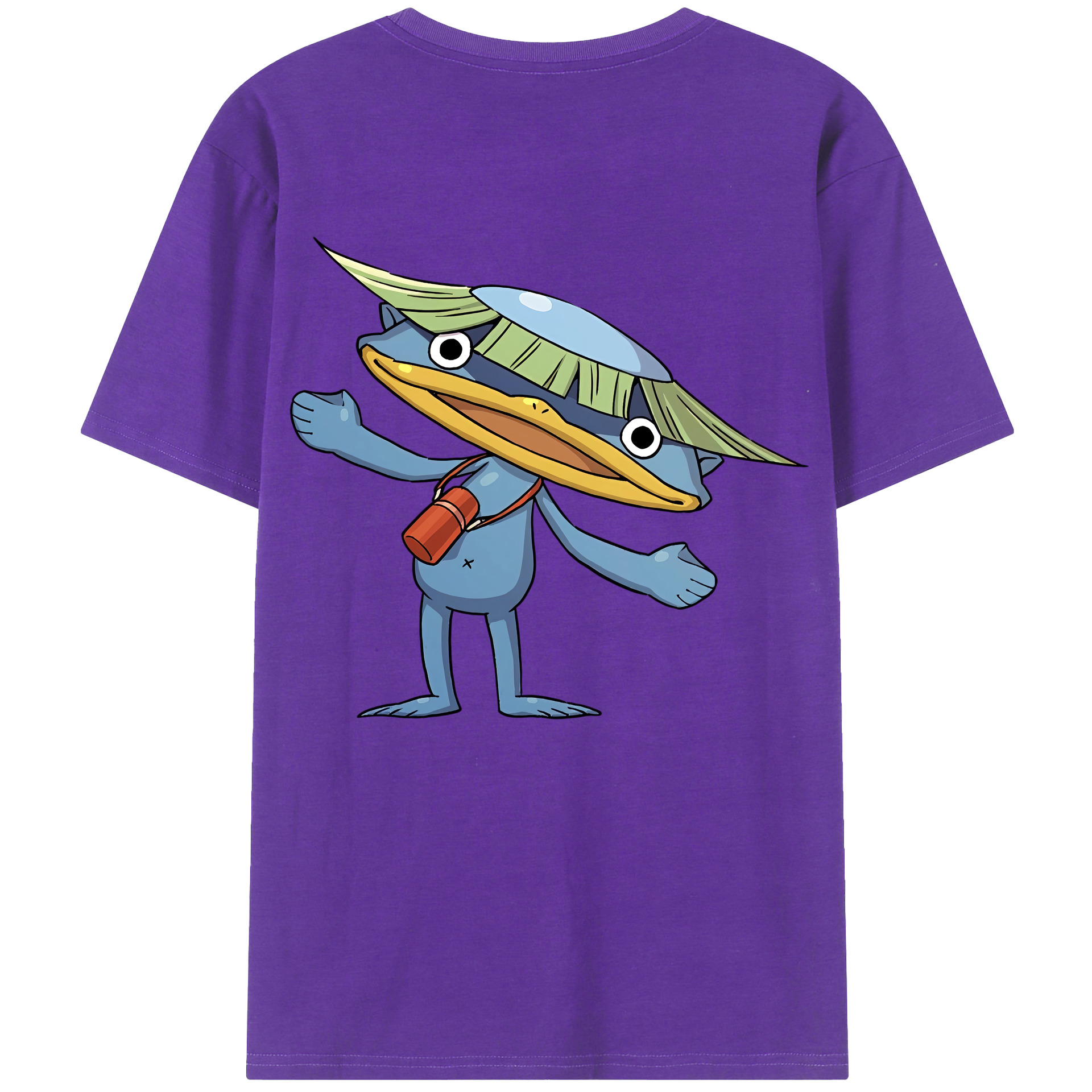 （画像用） 妖怪ウォッチ Yo-kai Watch 綿100％ メンズ半袖Tシャツ（バックプリント） 通気性