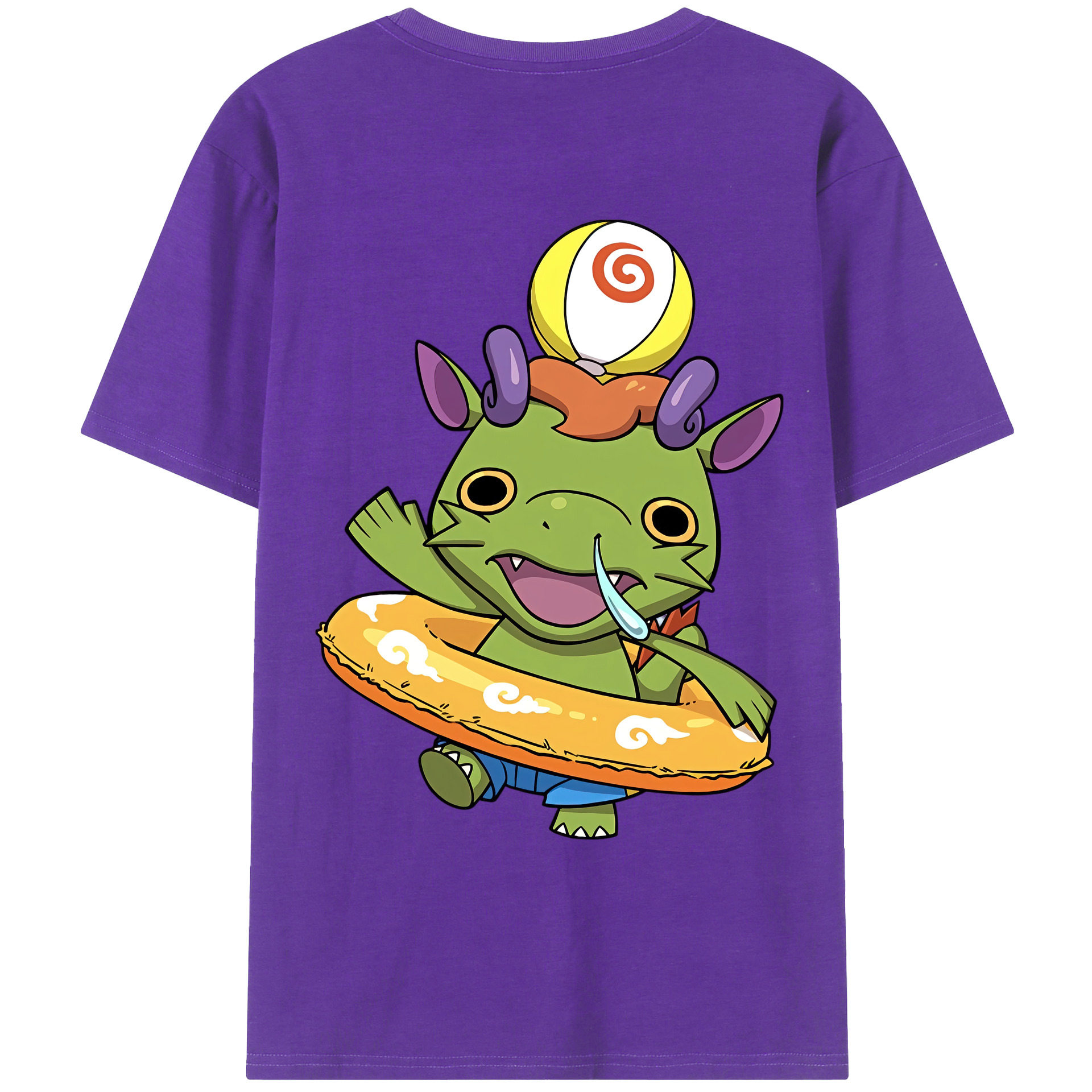 （画像用） 妖怪ウォッチ Yo-kai Watch 綿100％ メンズ半袖Tシャツ（バックプリント） 通気性