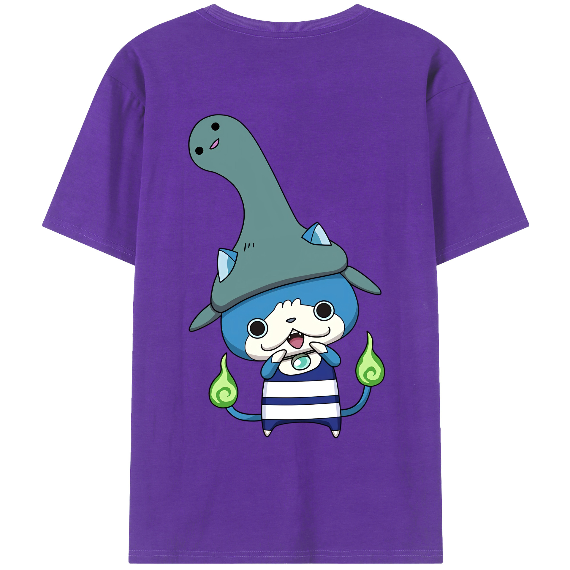 （画像用） 妖怪ウォッチ Yo-kai Watch 綿100％ メンズ半袖Tシャツ（バックプリント） 通気性