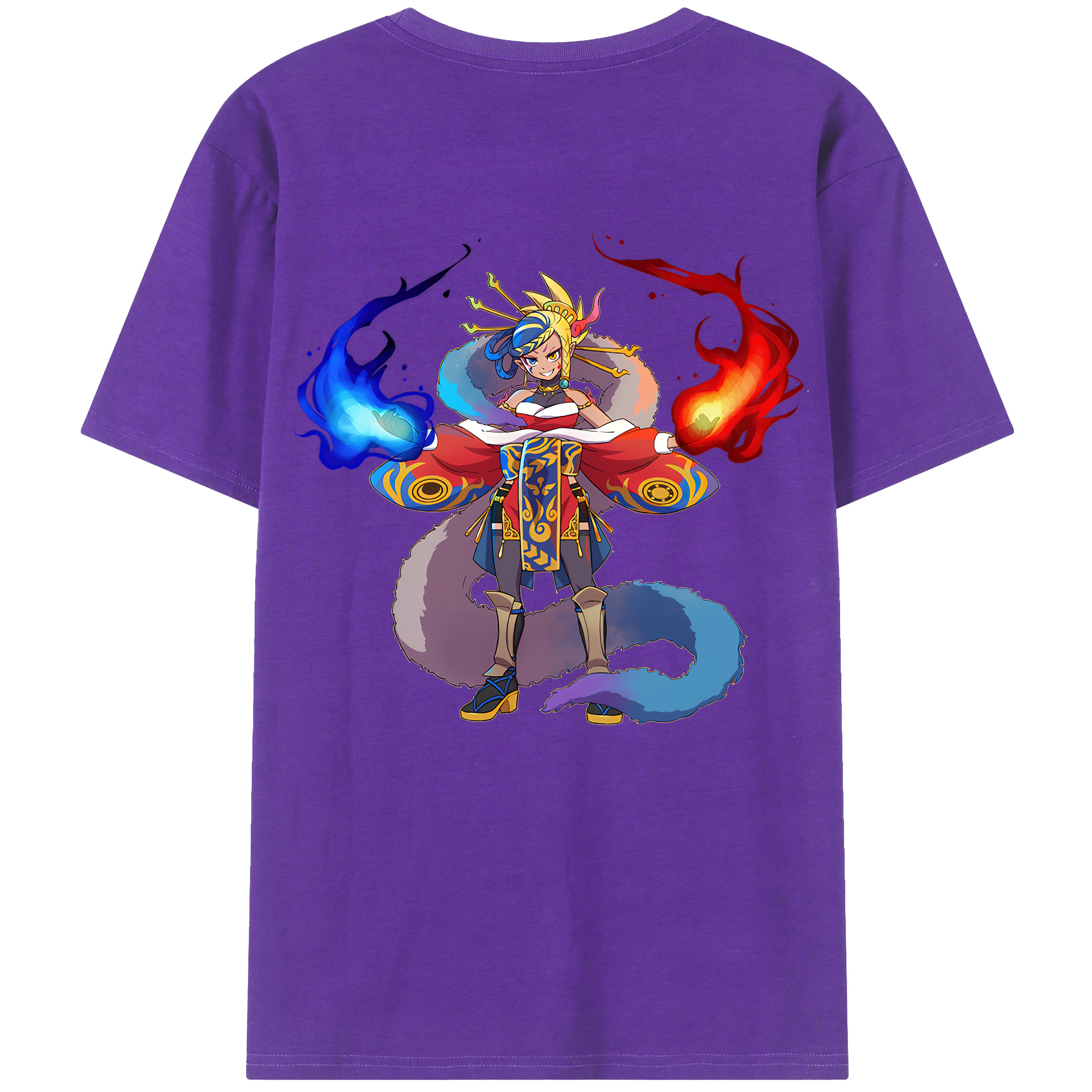 （画像用） 妖怪ウォッチ Yo-kai Watch 綿100％ メンズ半袖Tシャツ（バックプリント） 通気性