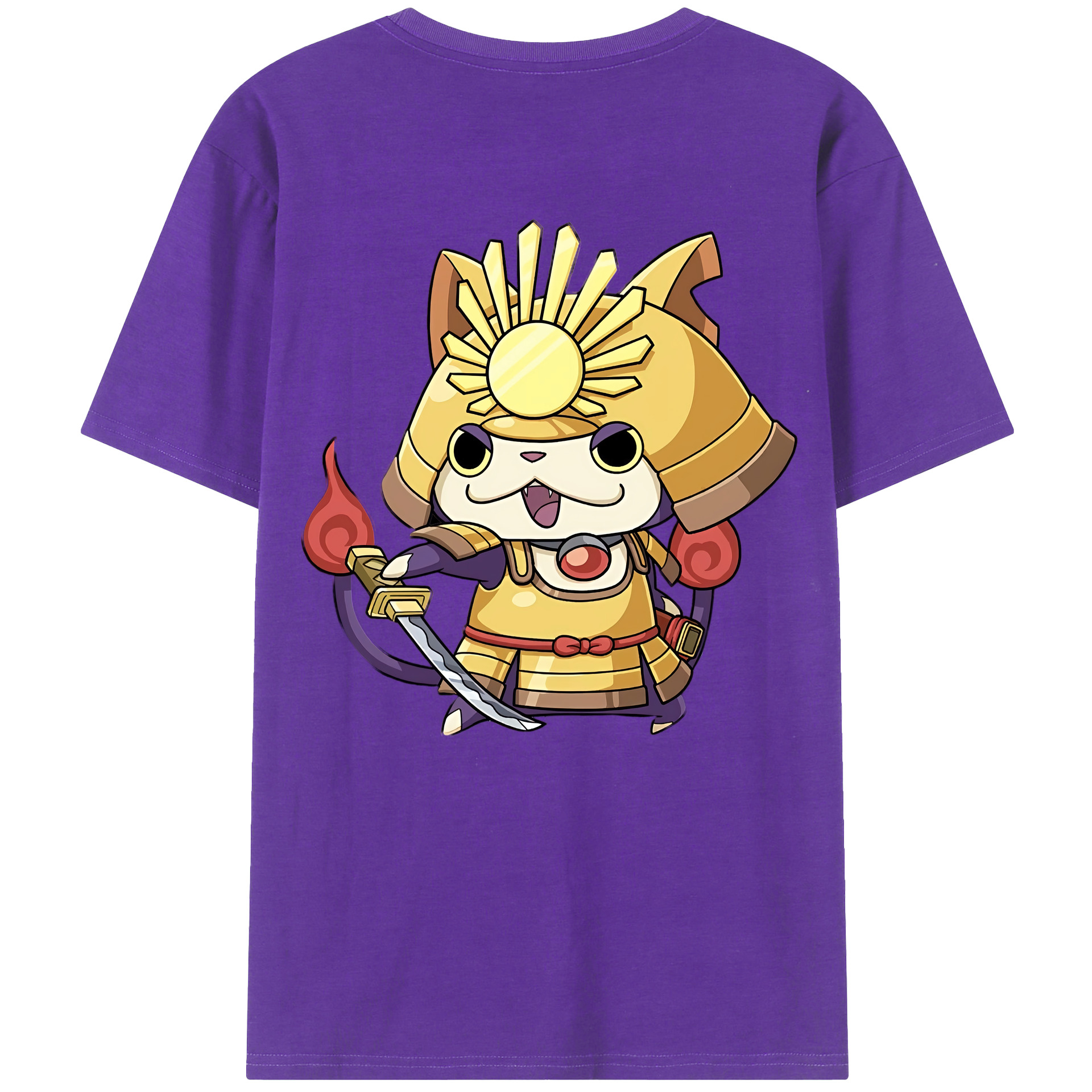 （画像用） 妖怪ウォッチ Yo-kai Watch 綿100％ メンズ半袖Tシャツ（バックプリント） 通気性