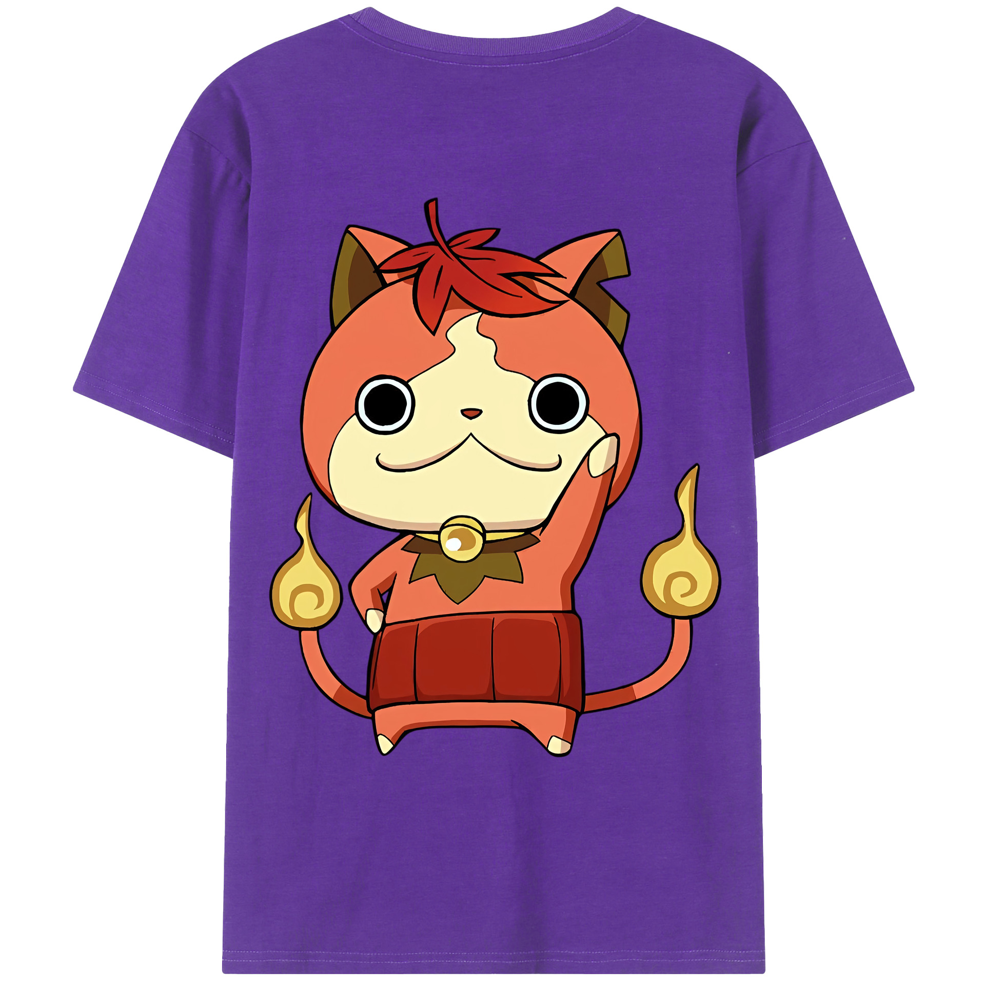 （画像用） 妖怪ウォッチ Yo-kai Watch 綿100％ メンズ半袖Tシャツ（バックプリント） 通気性