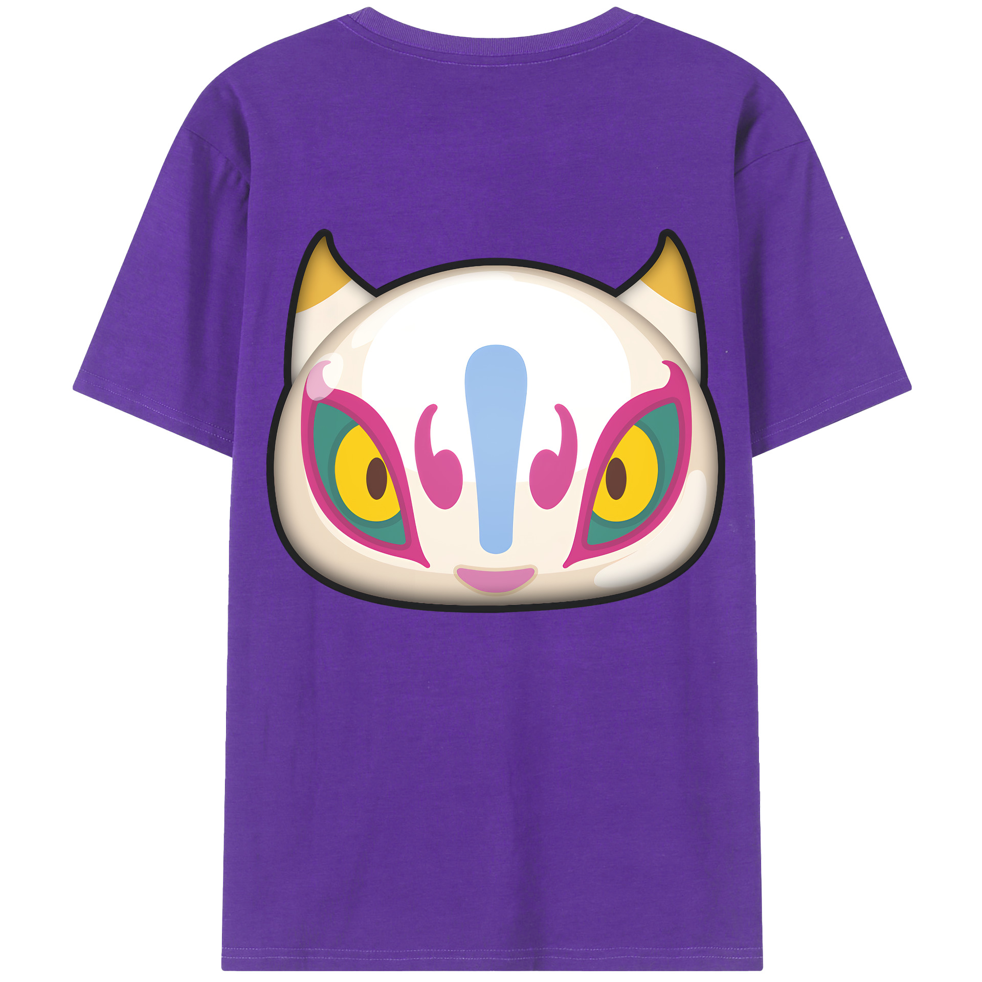 （画像用） 妖怪ウォッチ Yo-kai Watch 綿100％ メンズ半袖Tシャツ（バックプリント） 通気性