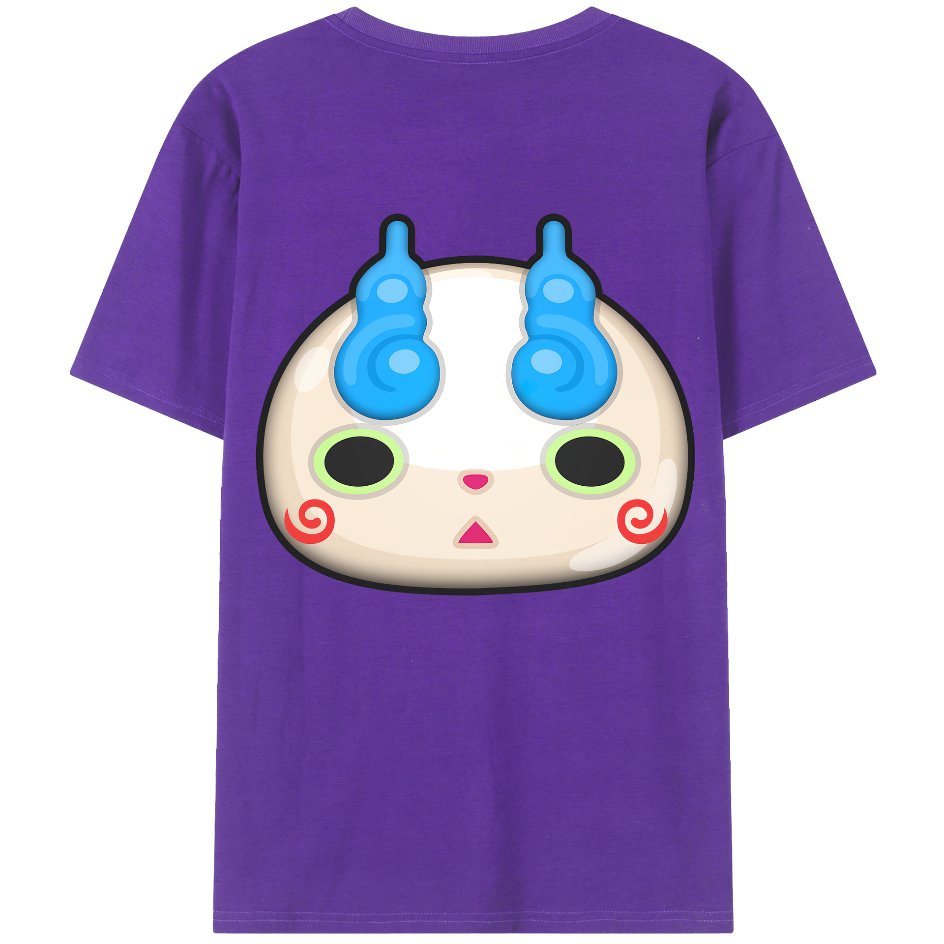 （画像用） 妖怪ウォッチ Yo-kai Watch 綿100％ メンズ半袖Tシャツ（バックプリント） 通気性