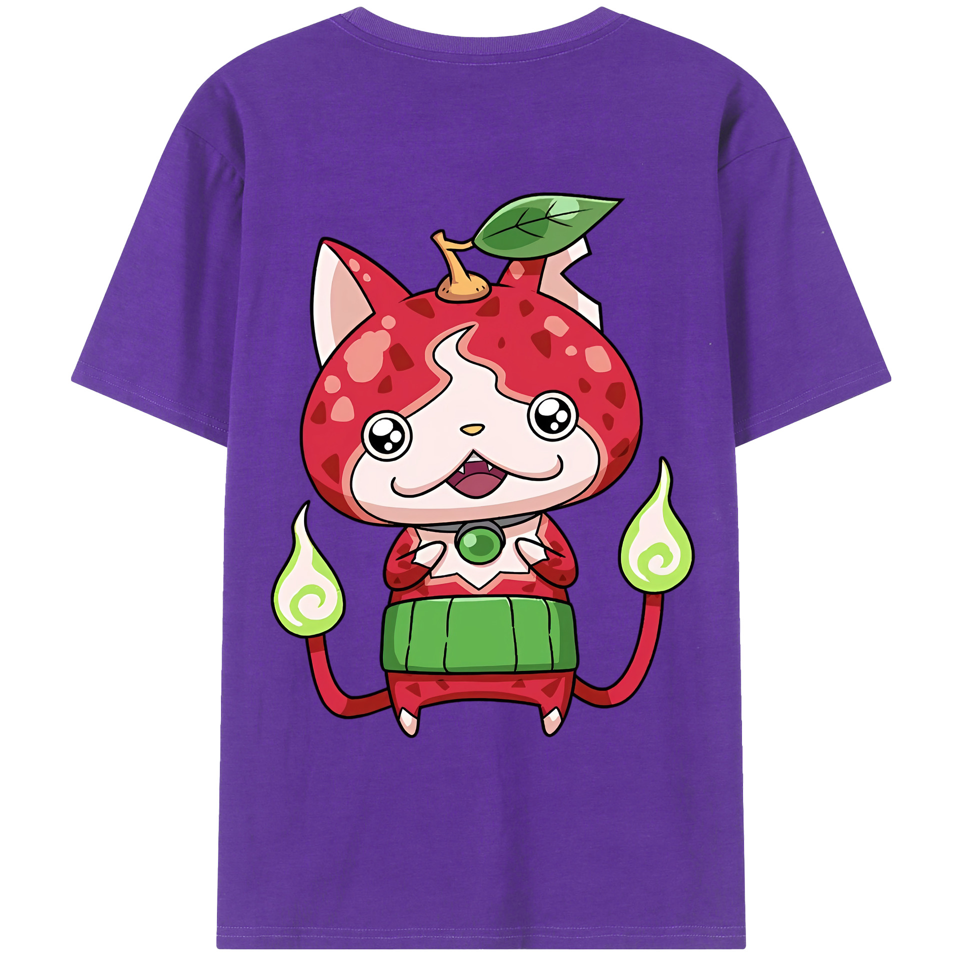 （画像用） 妖怪ウォッチ Yo-kai Watch 綿100％ メンズ半袖Tシャツ（バックプリント） 通気性