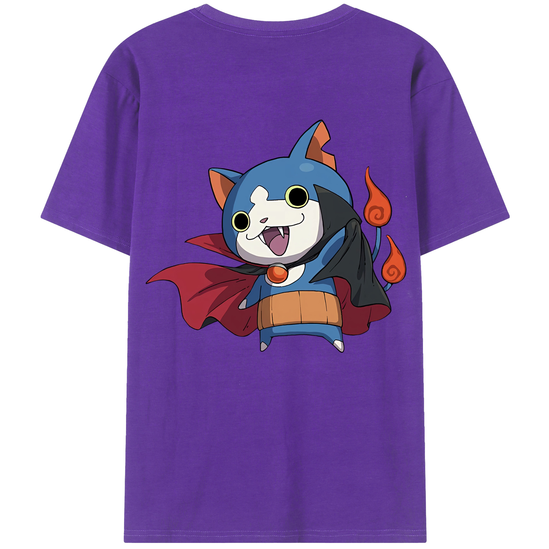 （画像用） 妖怪ウォッチ Yo-kai Watch 綿100％ メンズ半袖Tシャツ（バックプリント） 通気性