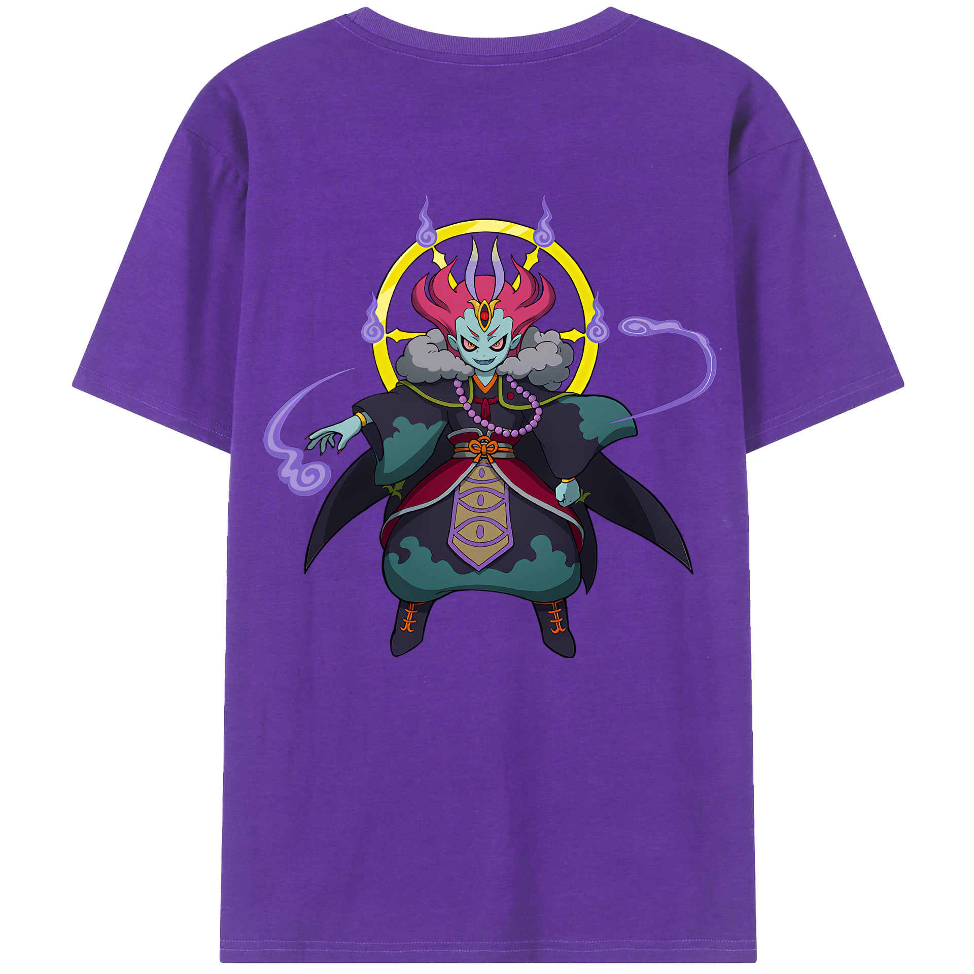 （画像用） 妖怪ウォッチ Yo-kai Watch 綿100％ メンズ半袖Tシャツ（バックプリント） 通気性