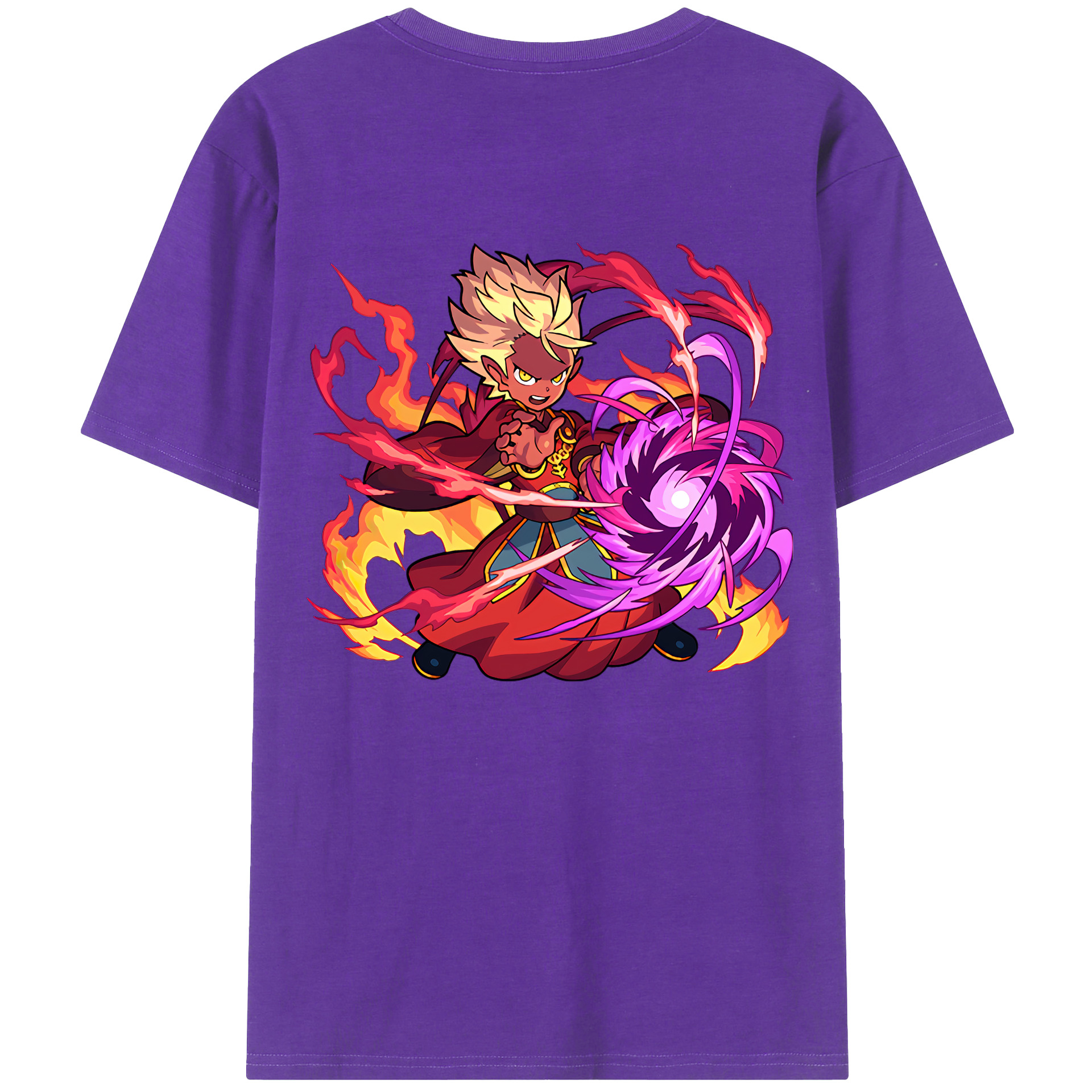 （画像用） 妖怪ウォッチ Yo-kai Watch 綿100％ メンズ半袖Tシャツ（バックプリント） 通気性