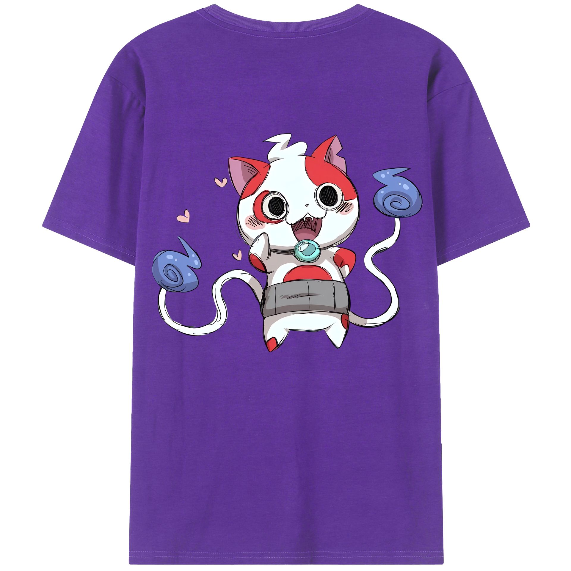 （画像用） 妖怪ウォッチ Yo-kai Watch 綿100％ メンズ半袖Tシャツ（バックプリント） 通気性
