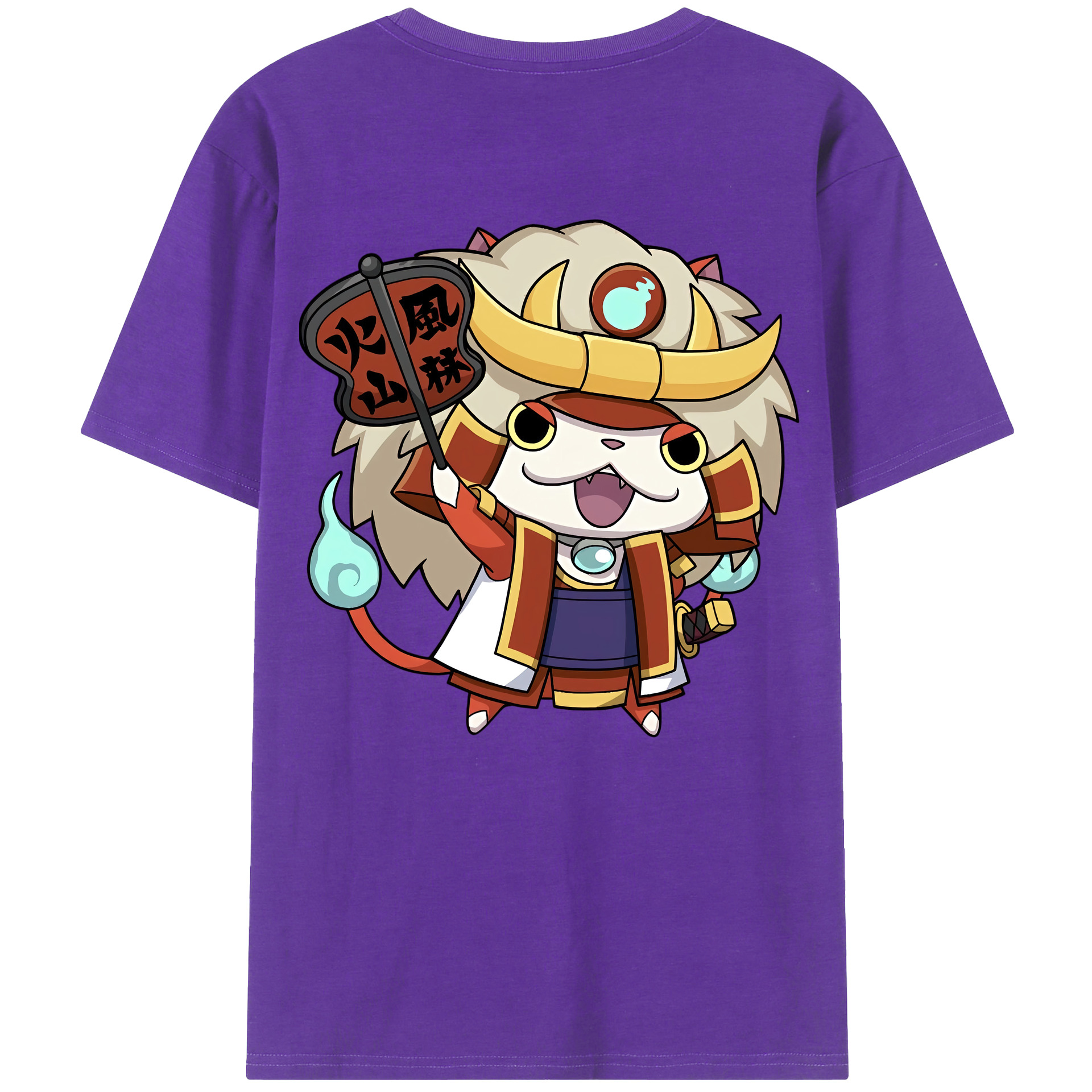 （画像用） 妖怪ウォッチ Yo-kai Watch 綿100％ メンズ半袖Tシャツ（バックプリント） 通気性