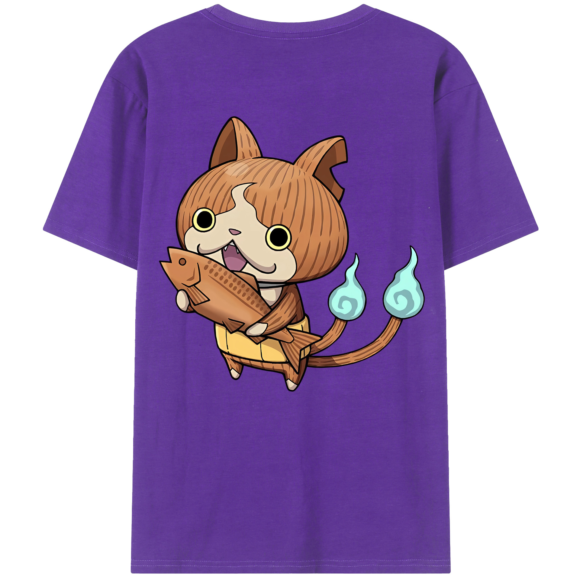 （画像用） 妖怪ウォッチ Yo-kai Watch 綿100％ メンズ半袖Tシャツ（バックプリント） 通気性