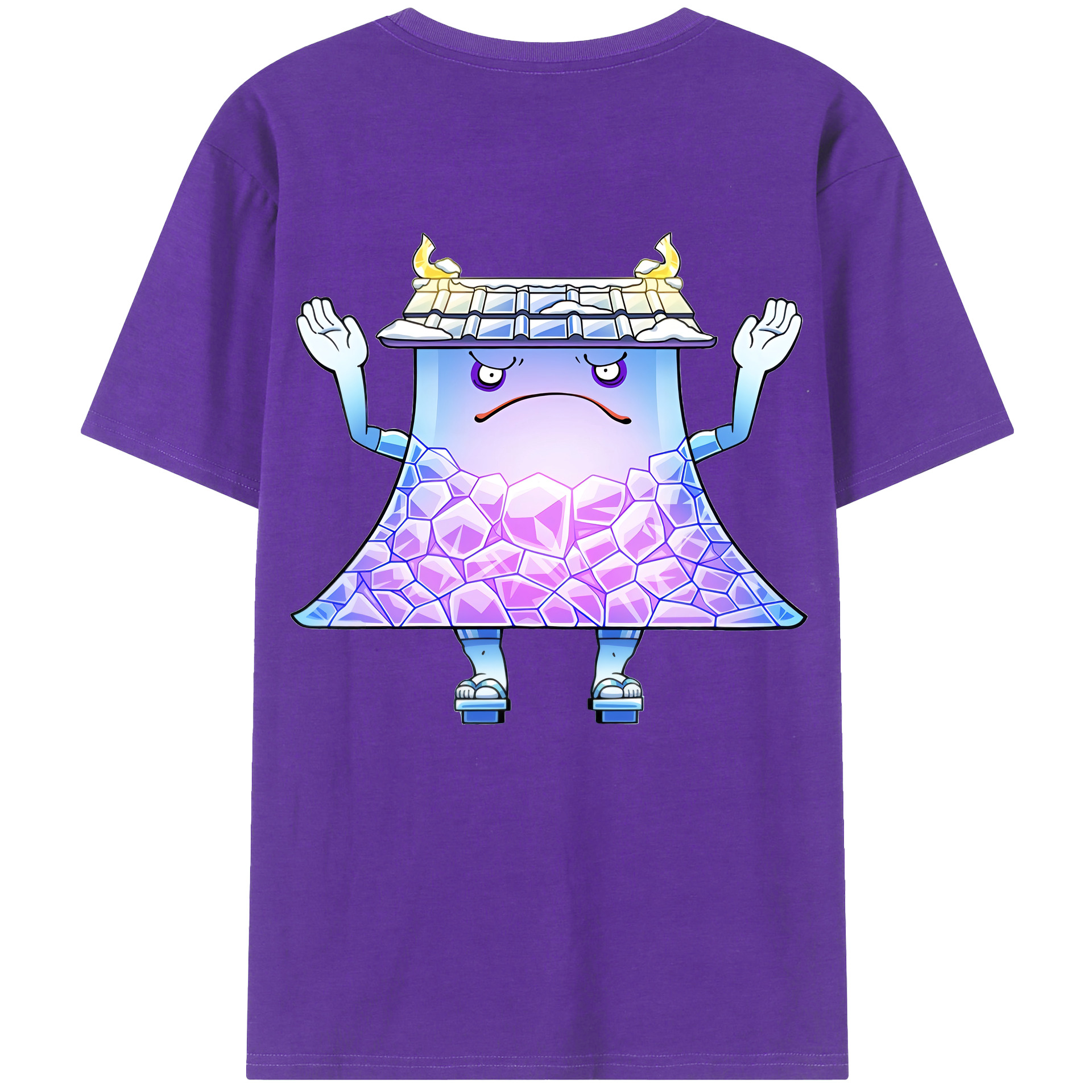 （画像用） 妖怪ウォッチ Yo-kai Watch 綿100％ メンズ半袖Tシャツ（バックプリント） 通気性