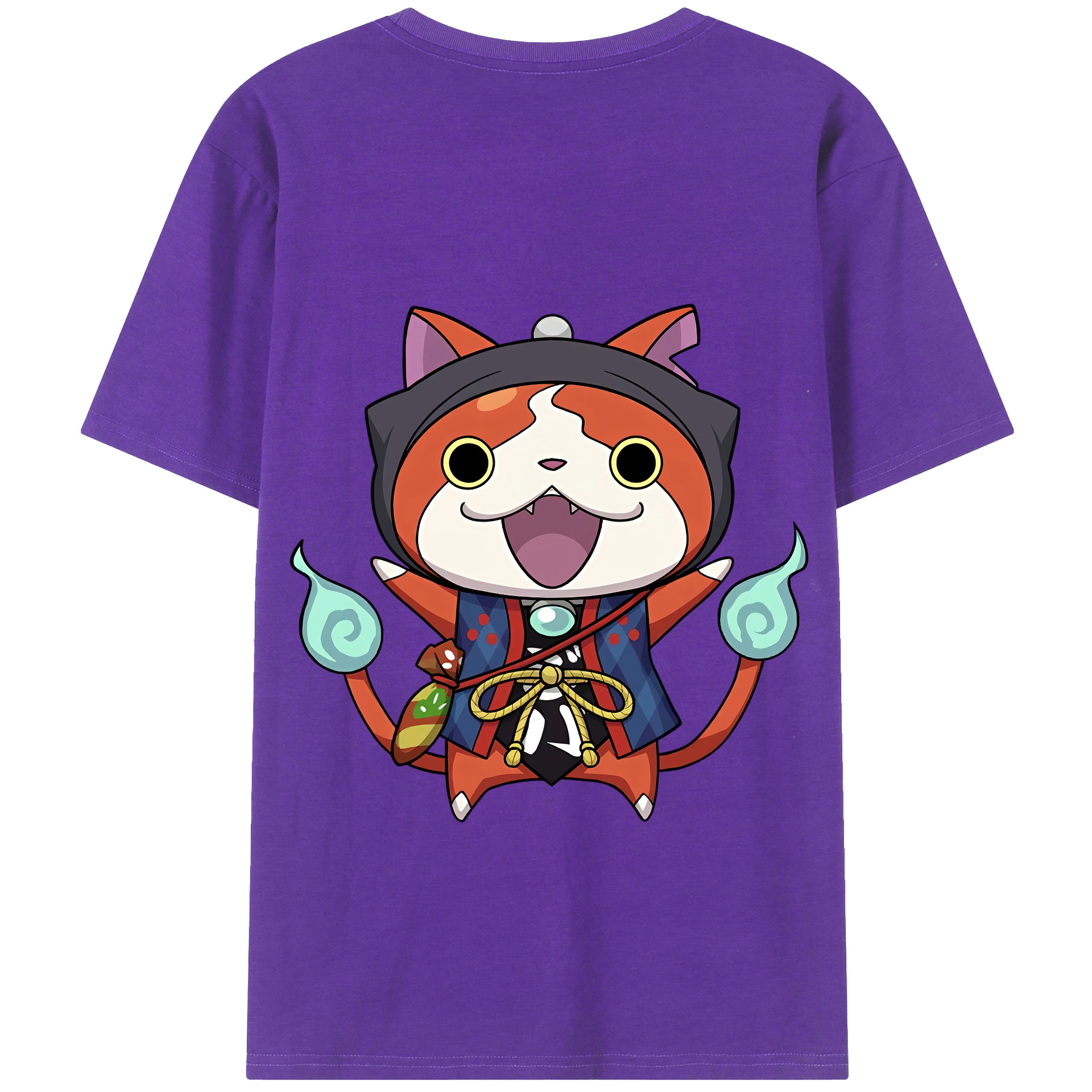 （画像用） 妖怪ウォッチ Yo-kai Watch 綿100％ メンズ半袖Tシャツ（バックプリント） 通気性