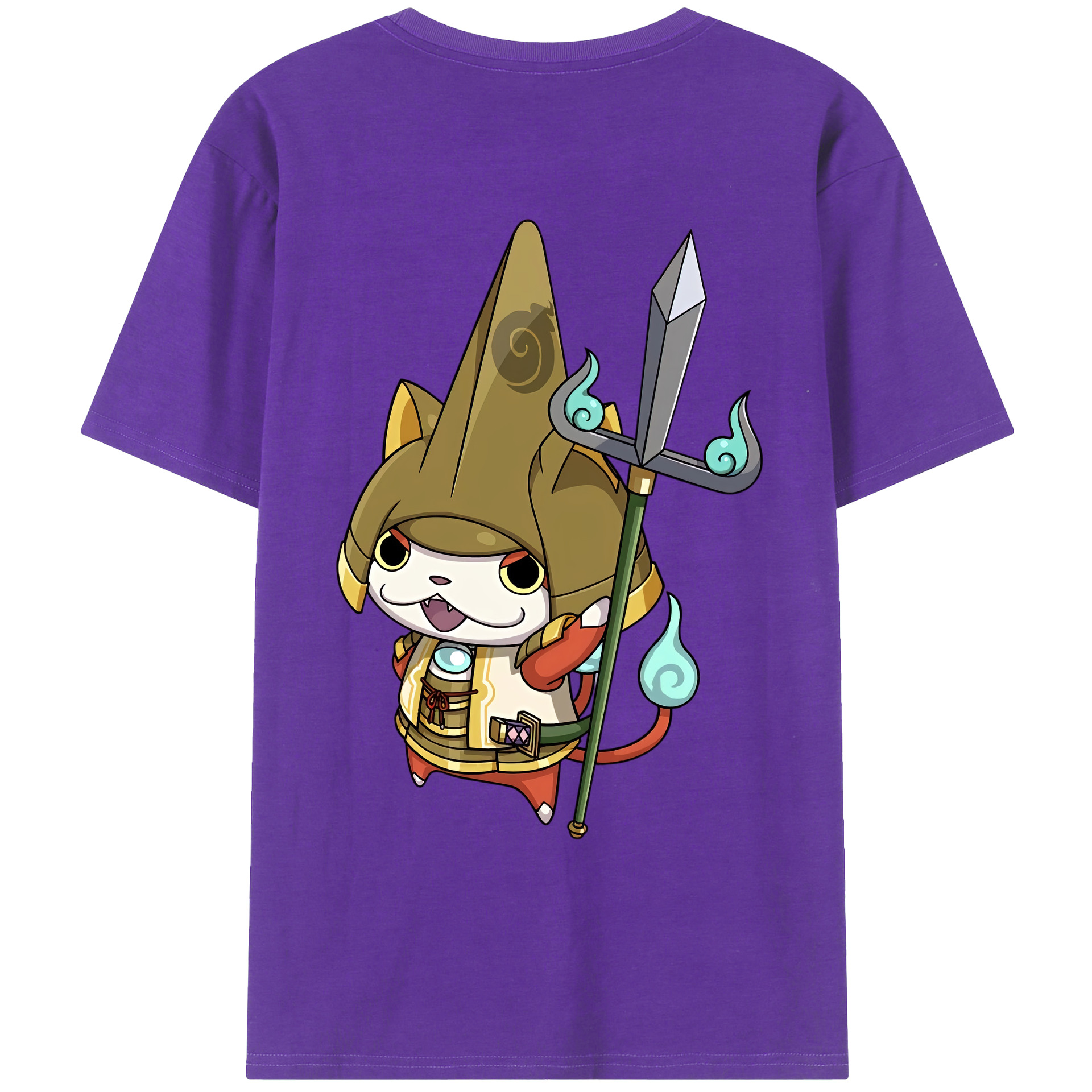 （画像用） 妖怪ウォッチ Yo-kai Watch 綿100％ メンズ半袖Tシャツ（バックプリント） 通気性