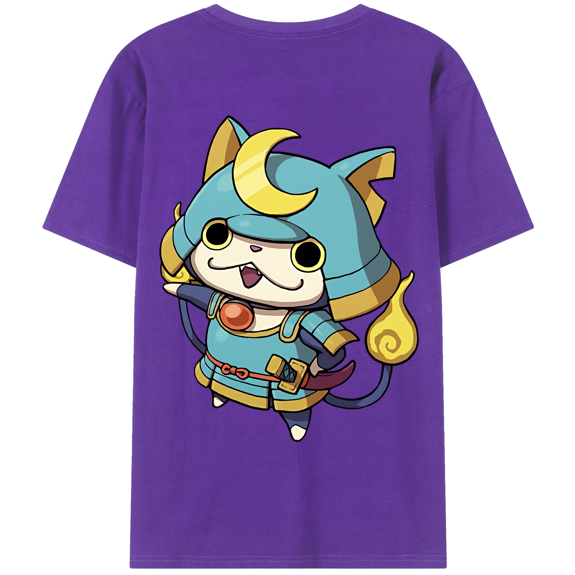 （画像用） 妖怪ウォッチ Yo-kai Watch 綿100％ メンズ半袖Tシャツ（バックプリント） 通気性
