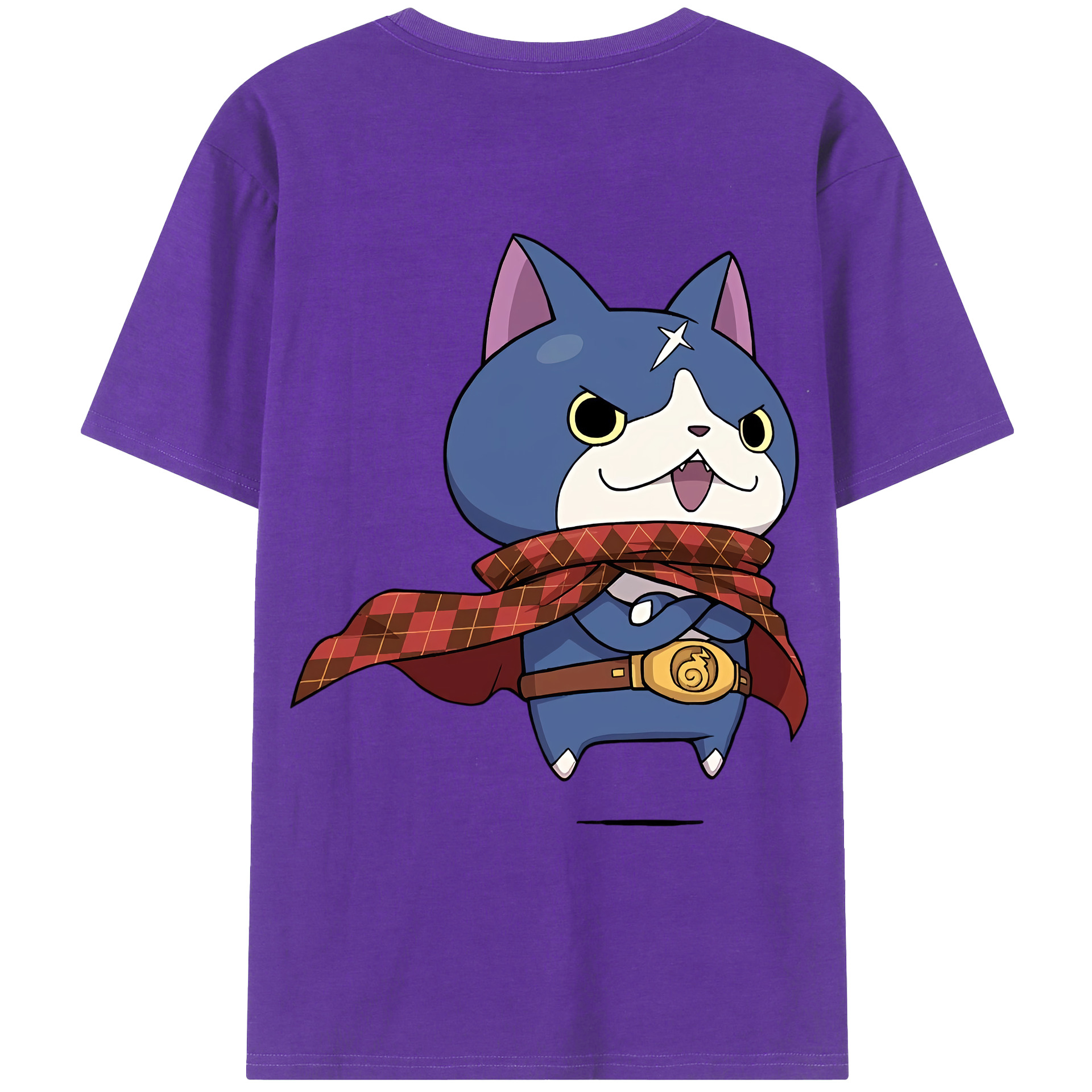 （画像用） 妖怪ウォッチ Yo-kai Watch 綿100％ メンズ半袖Tシャツ（バックプリント） 通気性