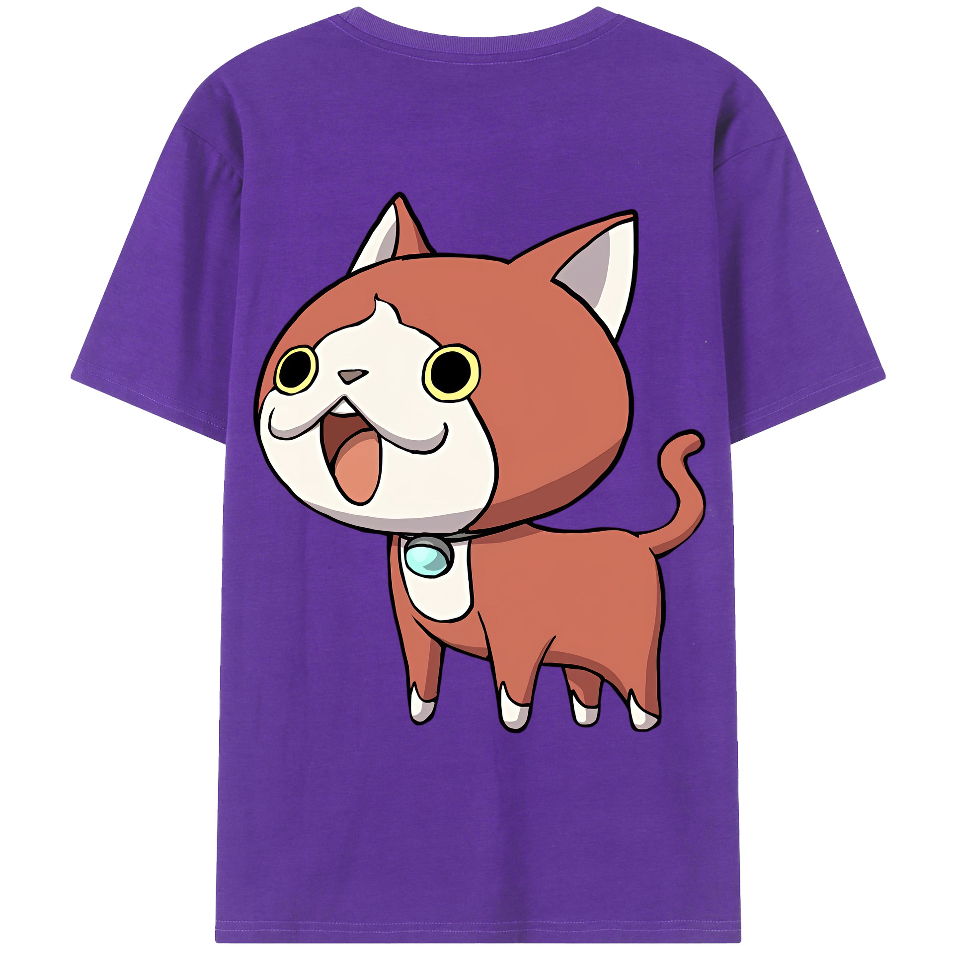 （画像用） 妖怪ウォッチ Yo-kai Watch 綿100％ メンズ半袖Tシャツ（バックプリント） 通気性