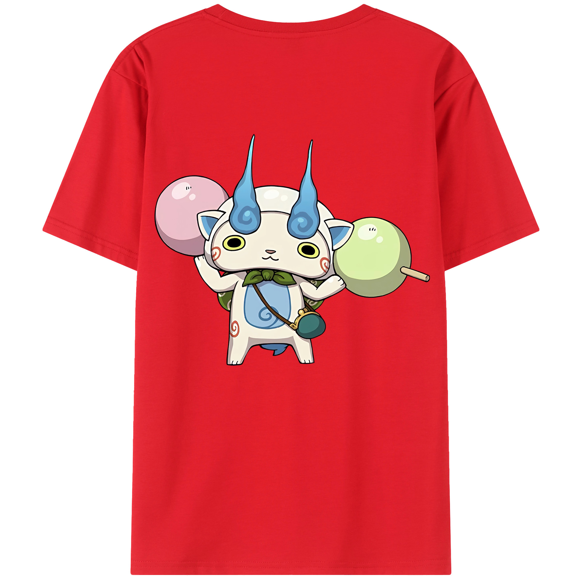 （画像用） 妖怪ウォッチ Yo-kai Watch 綿100％ メンズ半袖Tシャツ（バックプリント） 通気性
