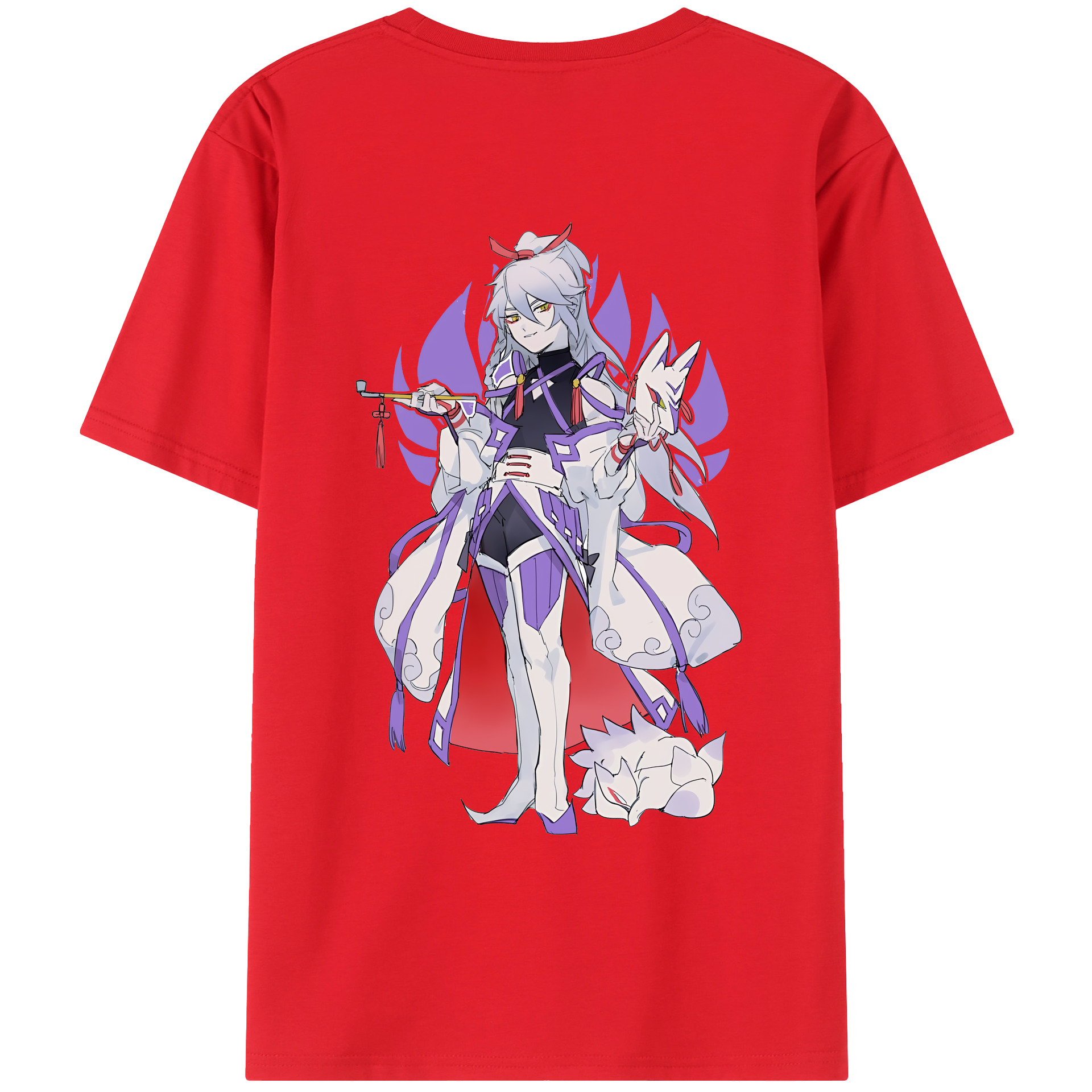 （画像用） 妖怪ウォッチ Yo-kai Watch 綿100％ メンズ半袖Tシャツ（バックプリント） 通気性