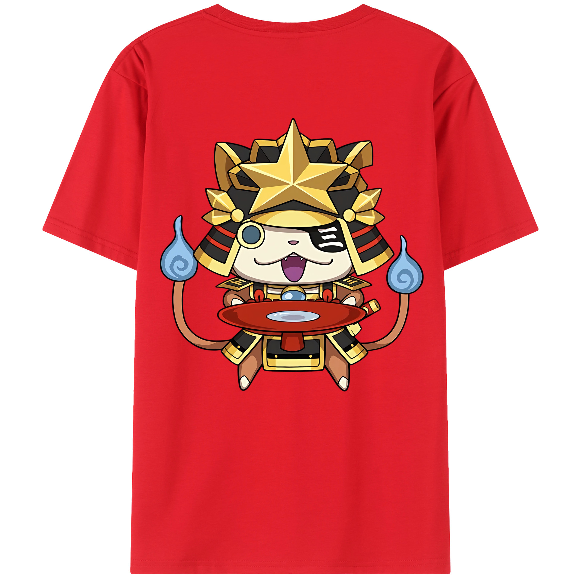 （画像用） 妖怪ウォッチ Yo-kai Watch 綿100％ メンズ半袖Tシャツ（バックプリント） 通気性