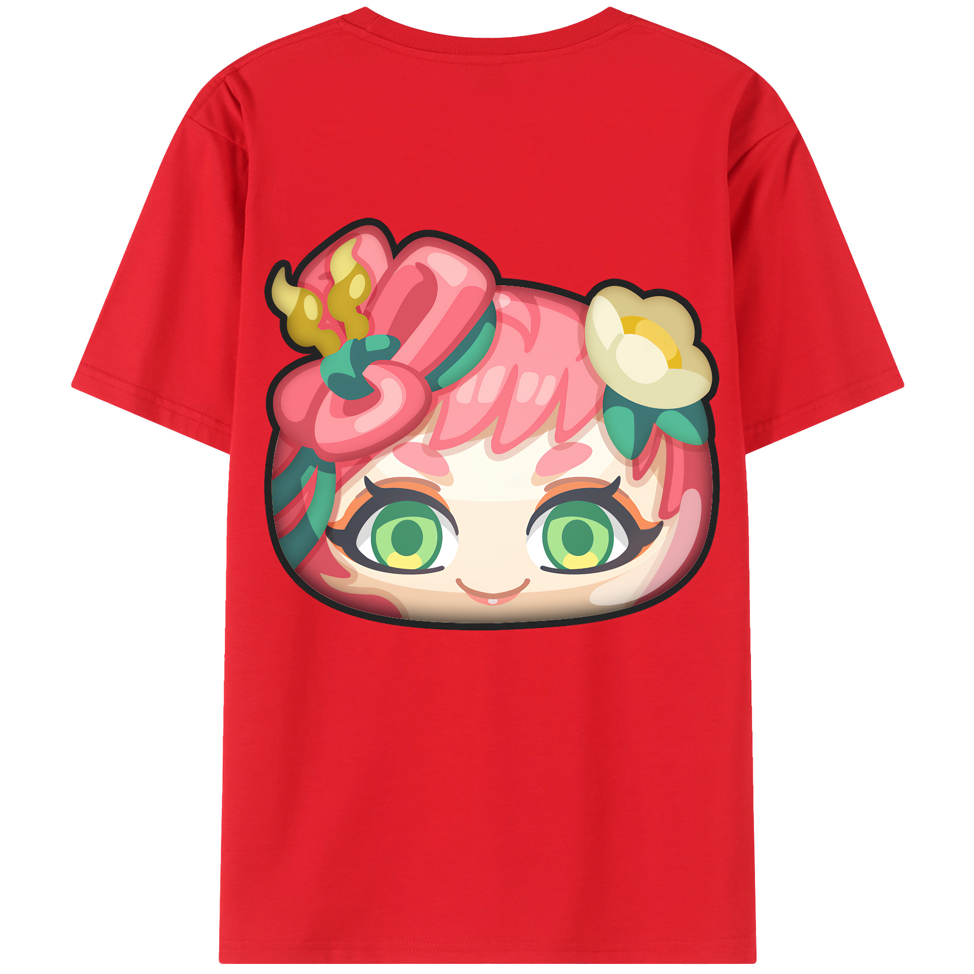 （画像用） 妖怪ウォッチ Yo-kai Watch 綿100％ メンズ半袖Tシャツ（バックプリント） 通気性