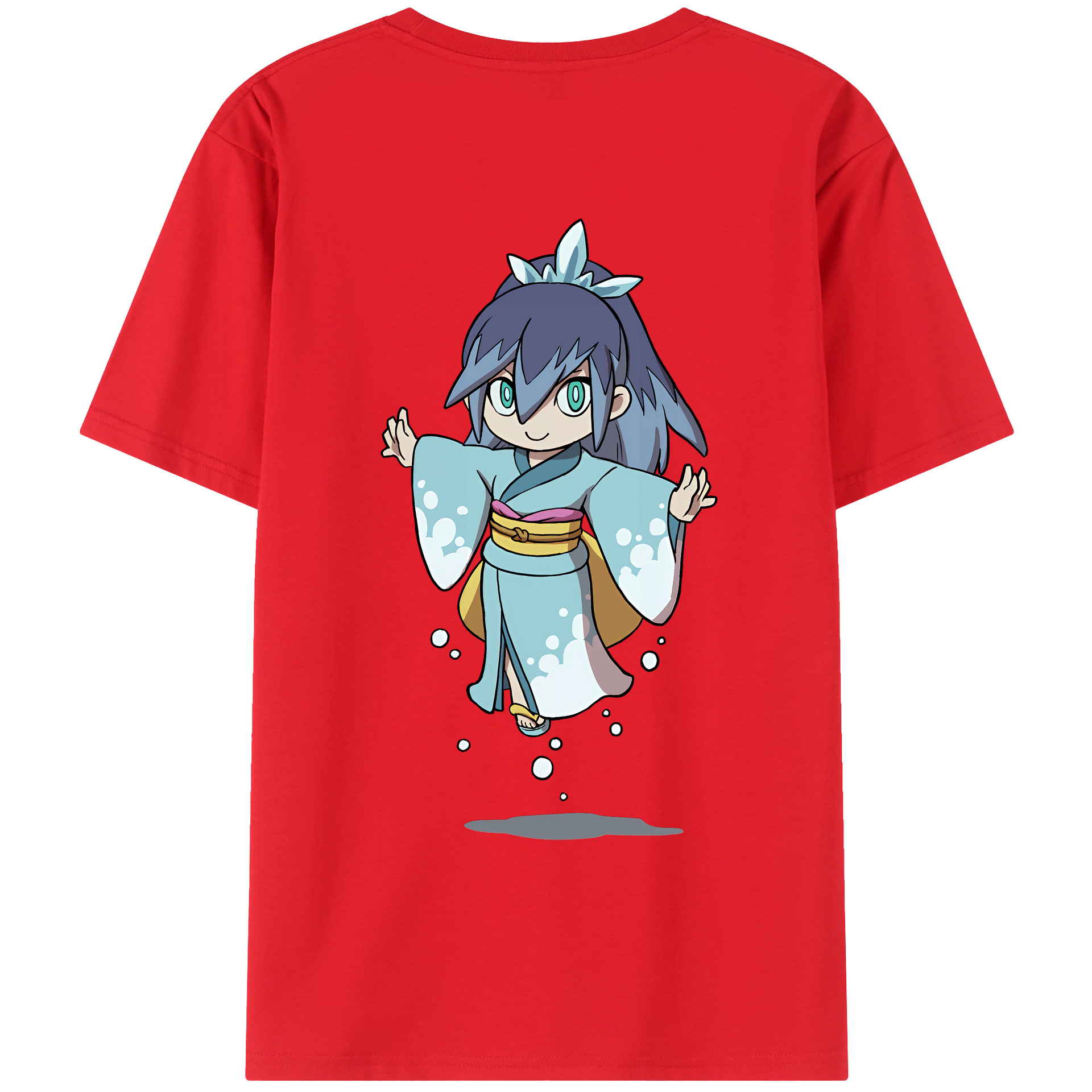 （画像用） 妖怪ウォッチ Yo-kai Watch 綿100％ メンズ半袖Tシャツ（バックプリント） 通気性