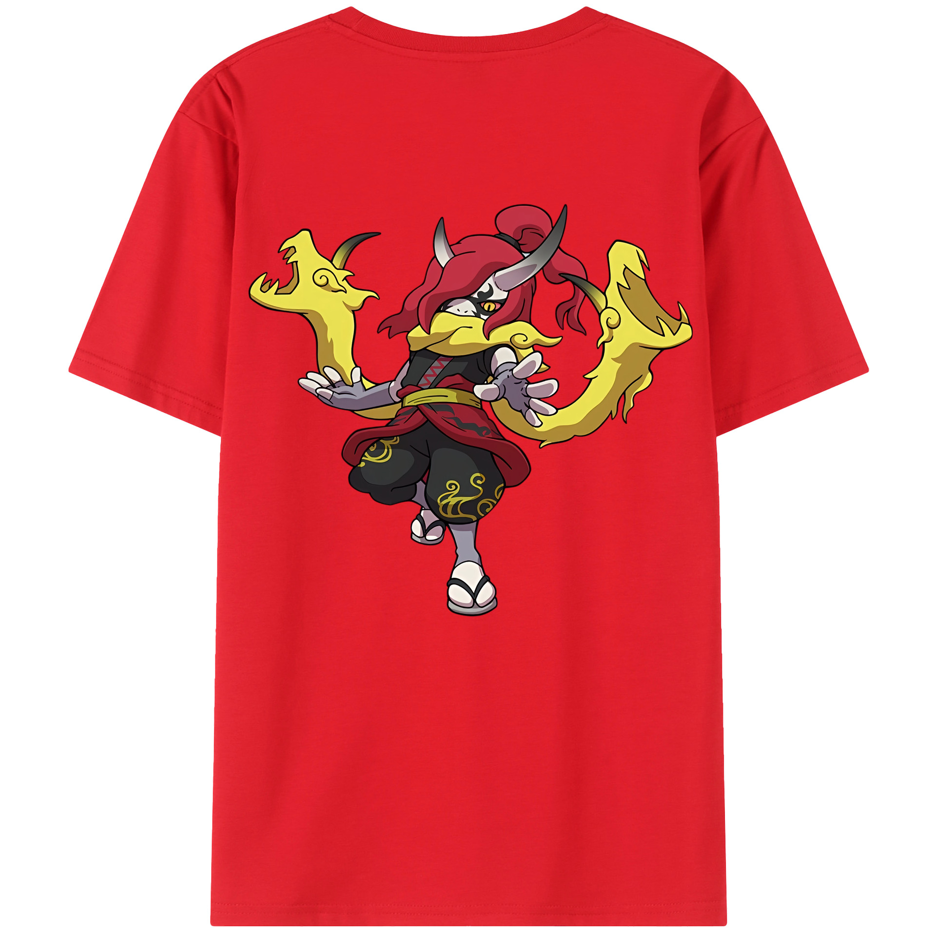 （画像用） 妖怪ウォッチ Yo-kai Watch 綿100％ メンズ半袖Tシャツ（バックプリント） 通気性