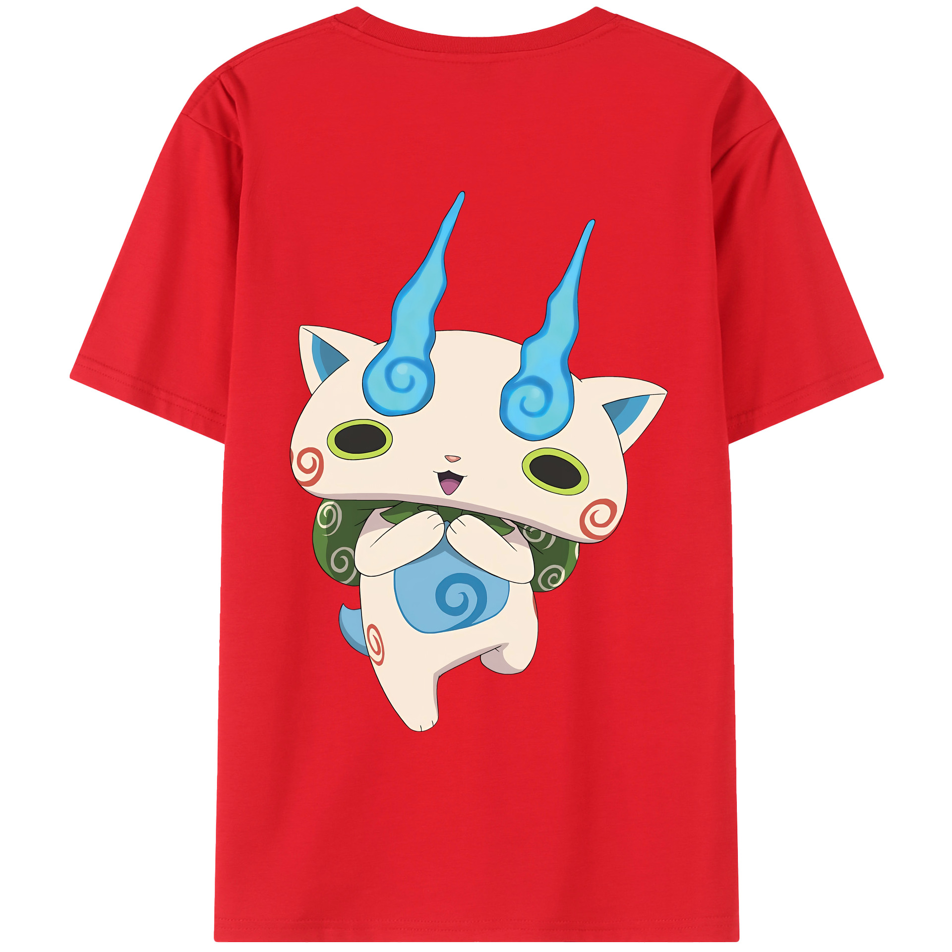 （画像用） 妖怪ウォッチ Yo-kai Watch 綿100％ メンズ半袖Tシャツ（バックプリント） 通気性