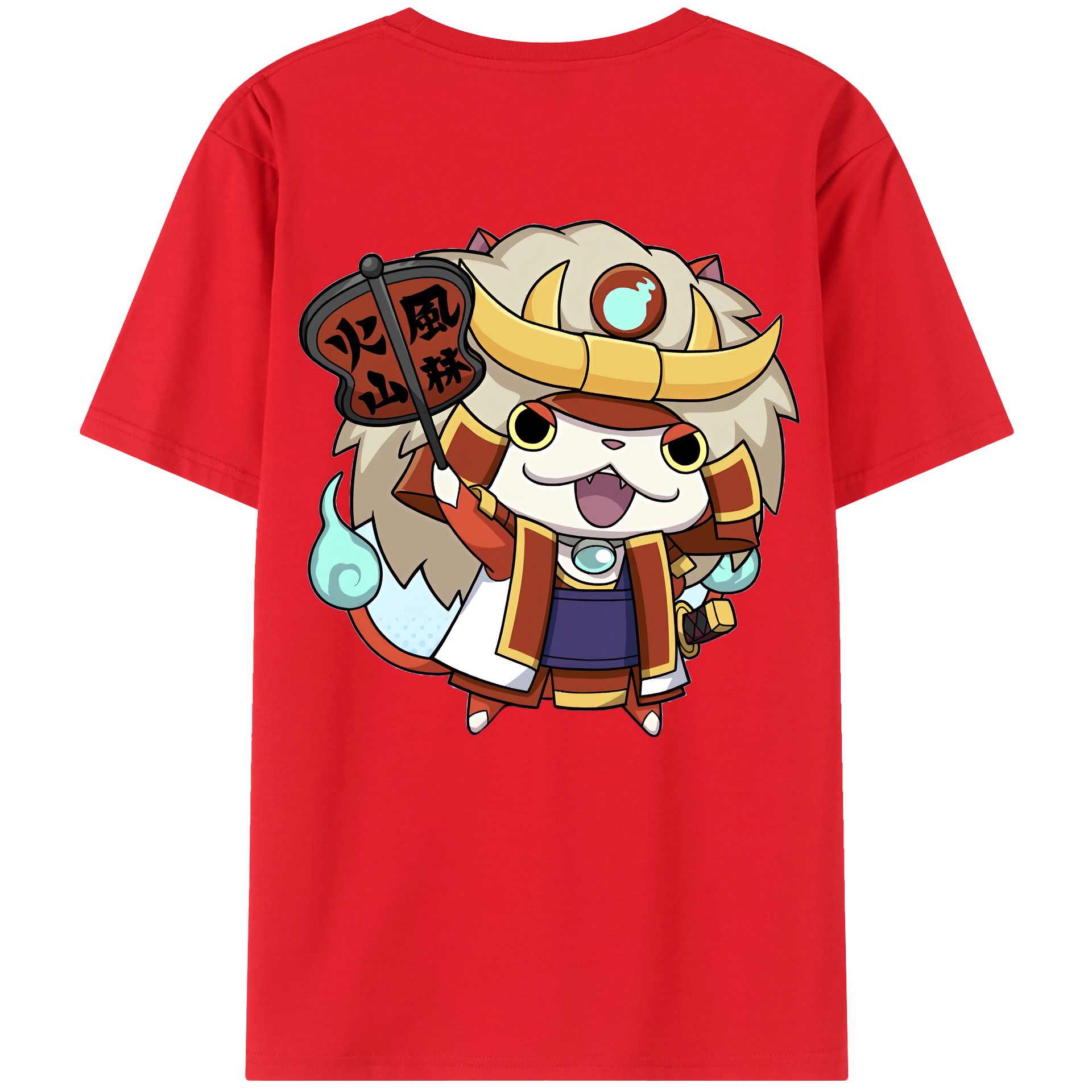 （画像用） 妖怪ウォッチ Yo-kai Watch 綿100％ メンズ半袖Tシャツ（バックプリント） 通気性