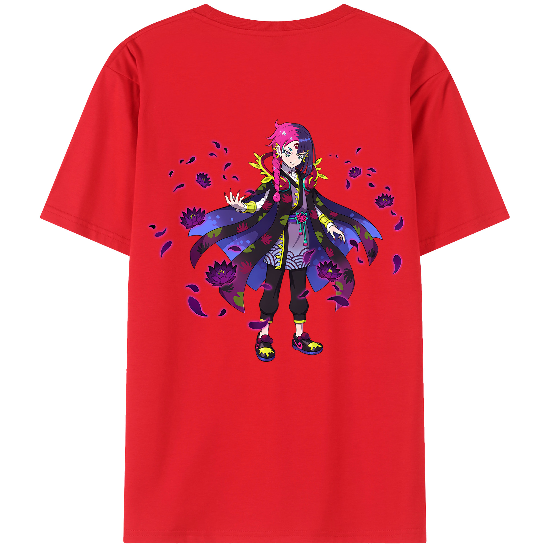 （画像用） 妖怪ウォッチ Yo-kai Watch 綿100％ メンズ半袖Tシャツ（バックプリント） 通気性