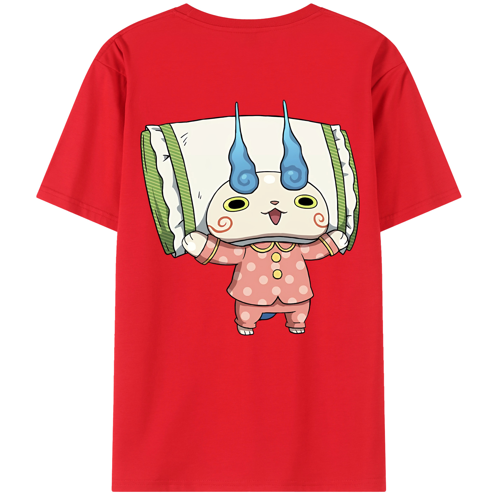 （画像用） 妖怪ウォッチ Yo-kai Watch 綿100％ メンズ半袖Tシャツ（バックプリント） 通気性