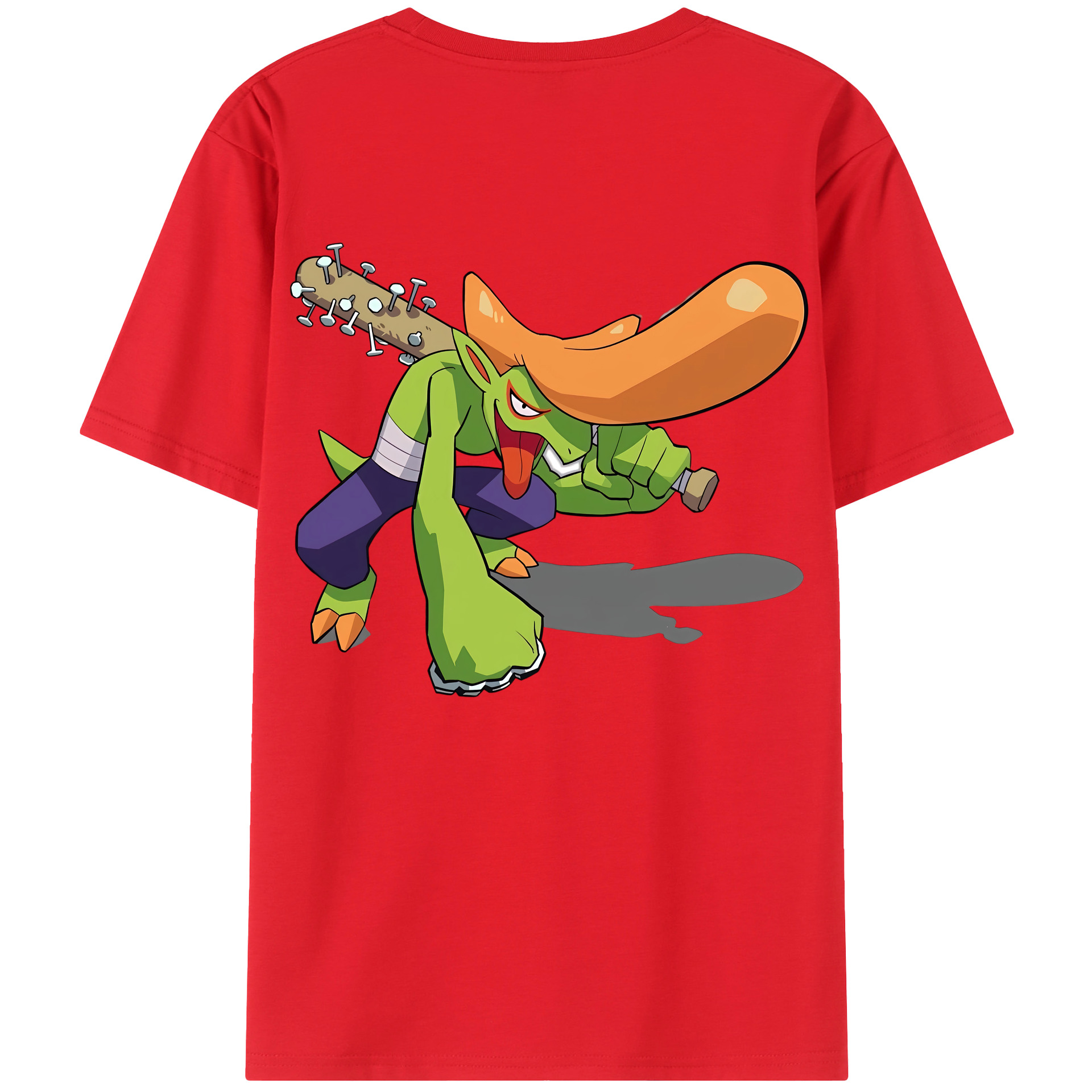 （画像用） 妖怪ウォッチ Yo-kai Watch 綿100％ メンズ半袖Tシャツ（バックプリント） 通気性