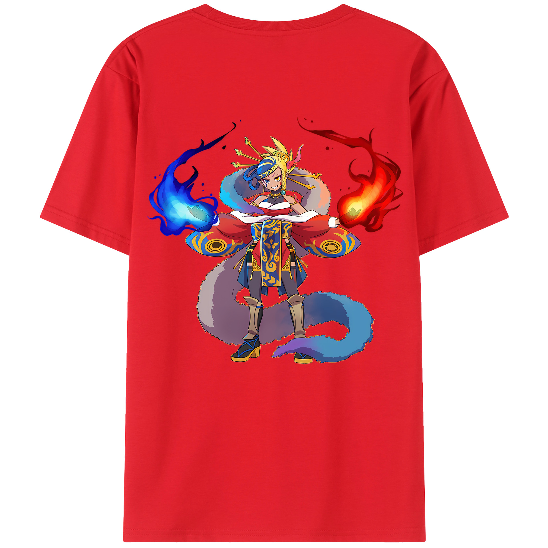 （画像用） 妖怪ウォッチ Yo-kai Watch 綿100％ メンズ半袖Tシャツ（バックプリント） 通気性