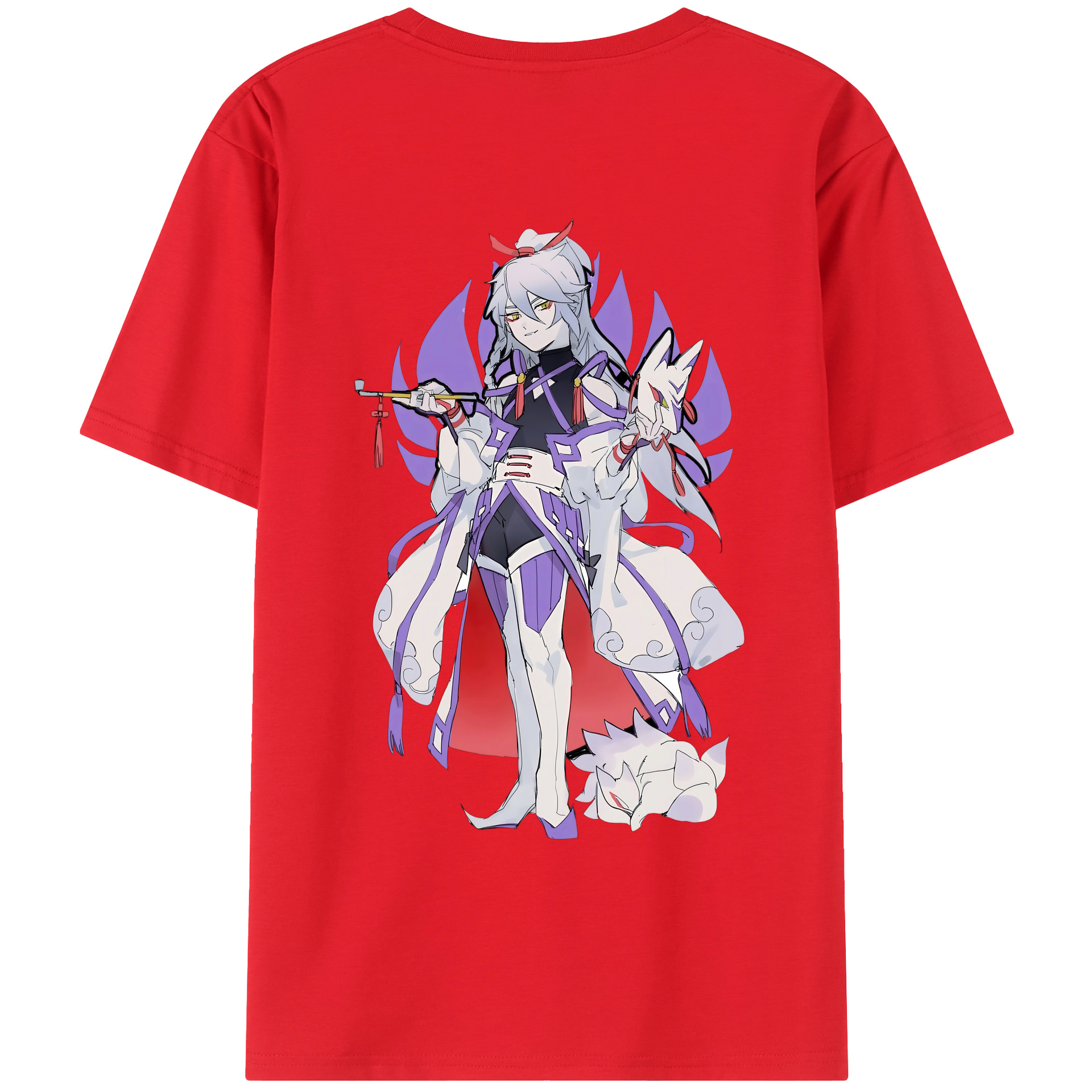 （画像用） 妖怪ウォッチ Yo-kai Watch 綿100％ メンズ半袖Tシャツ（バックプリント） 通気性