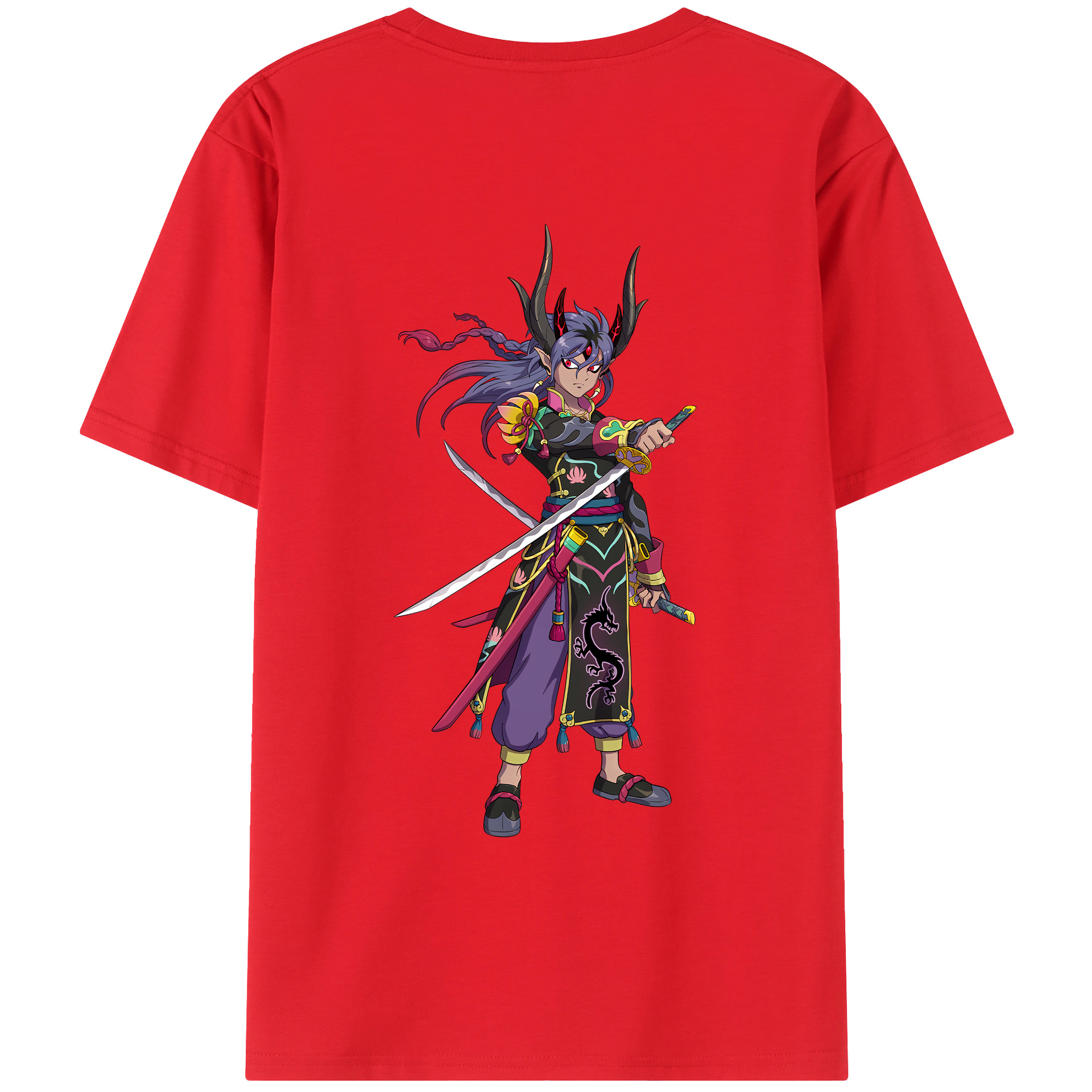 （画像用） 妖怪ウォッチ Yo-kai Watch 綿100％ メンズ半袖Tシャツ（バックプリント） 通気性