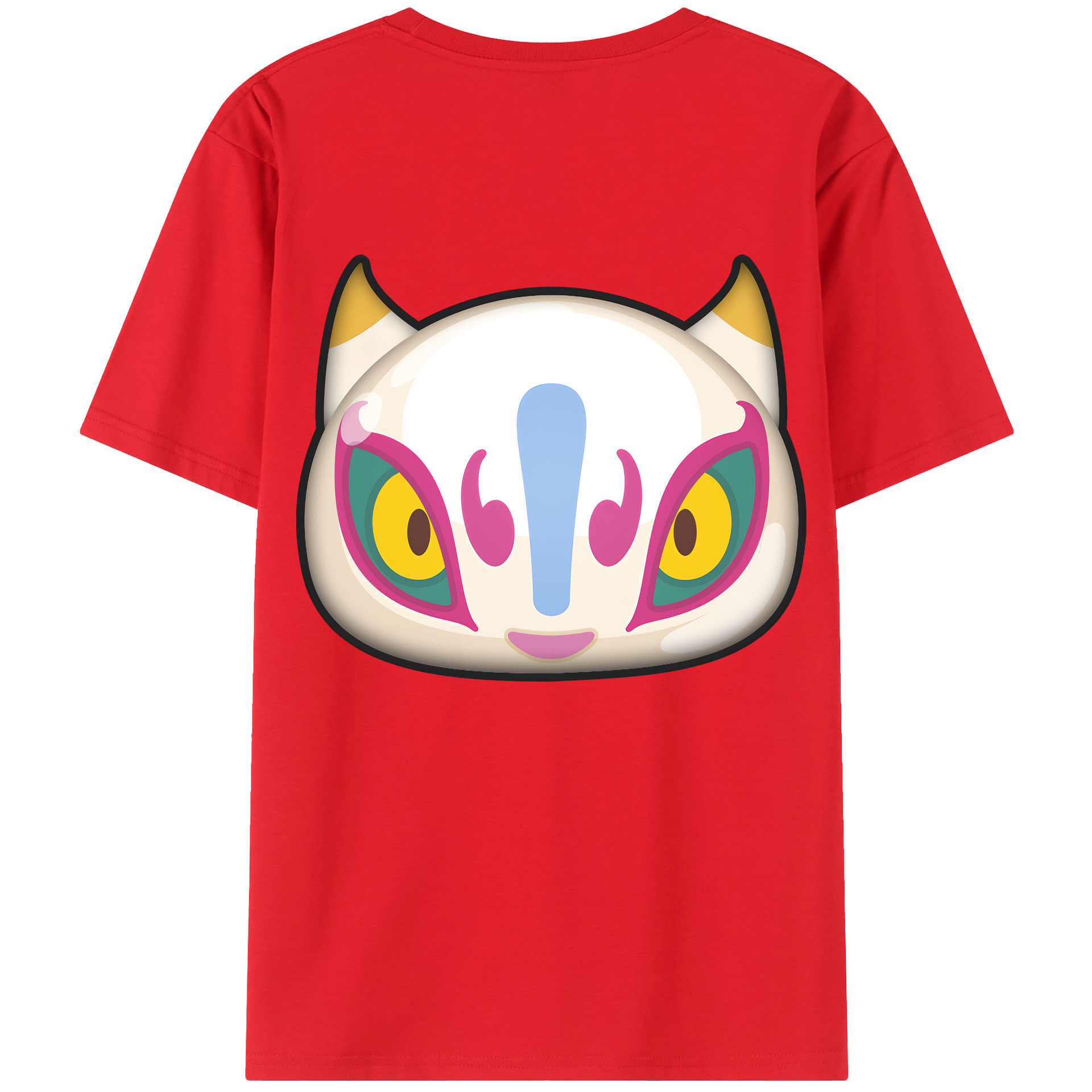 （画像用） 妖怪ウォッチ Yo-kai Watch 綿100％ メンズ半袖Tシャツ（バックプリント） 通気性