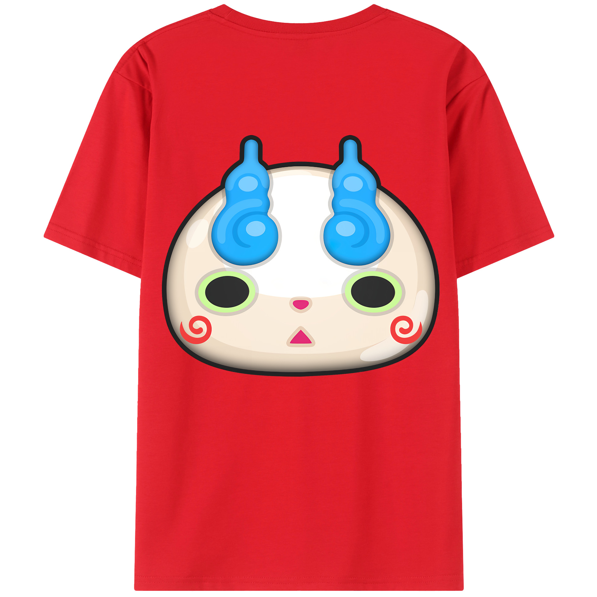 （画像用） 妖怪ウォッチ Yo-kai Watch 綿100％ メンズ半袖Tシャツ（バックプリント） 通気性